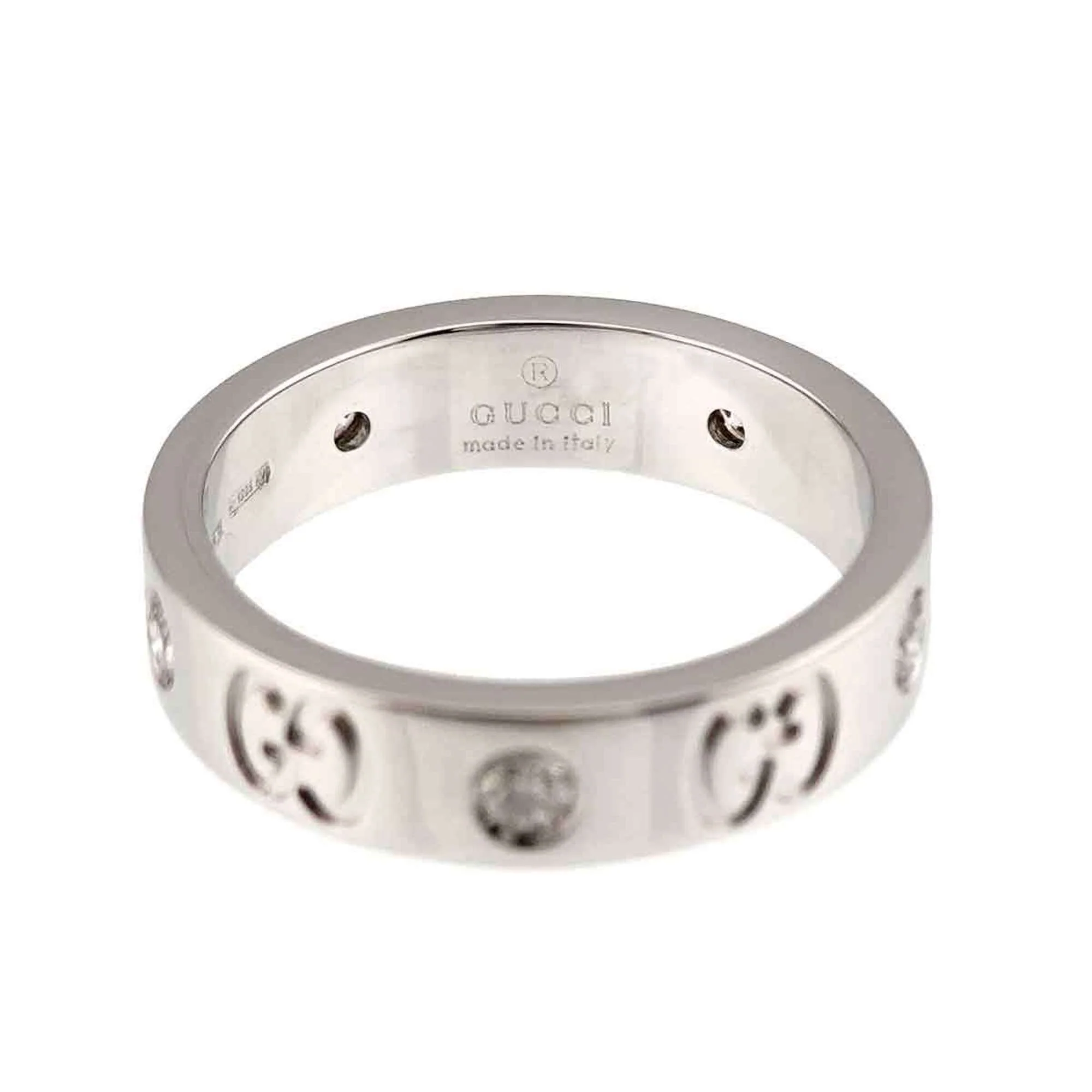 Band Ring 18K White Gold With Diamonds - Image 3