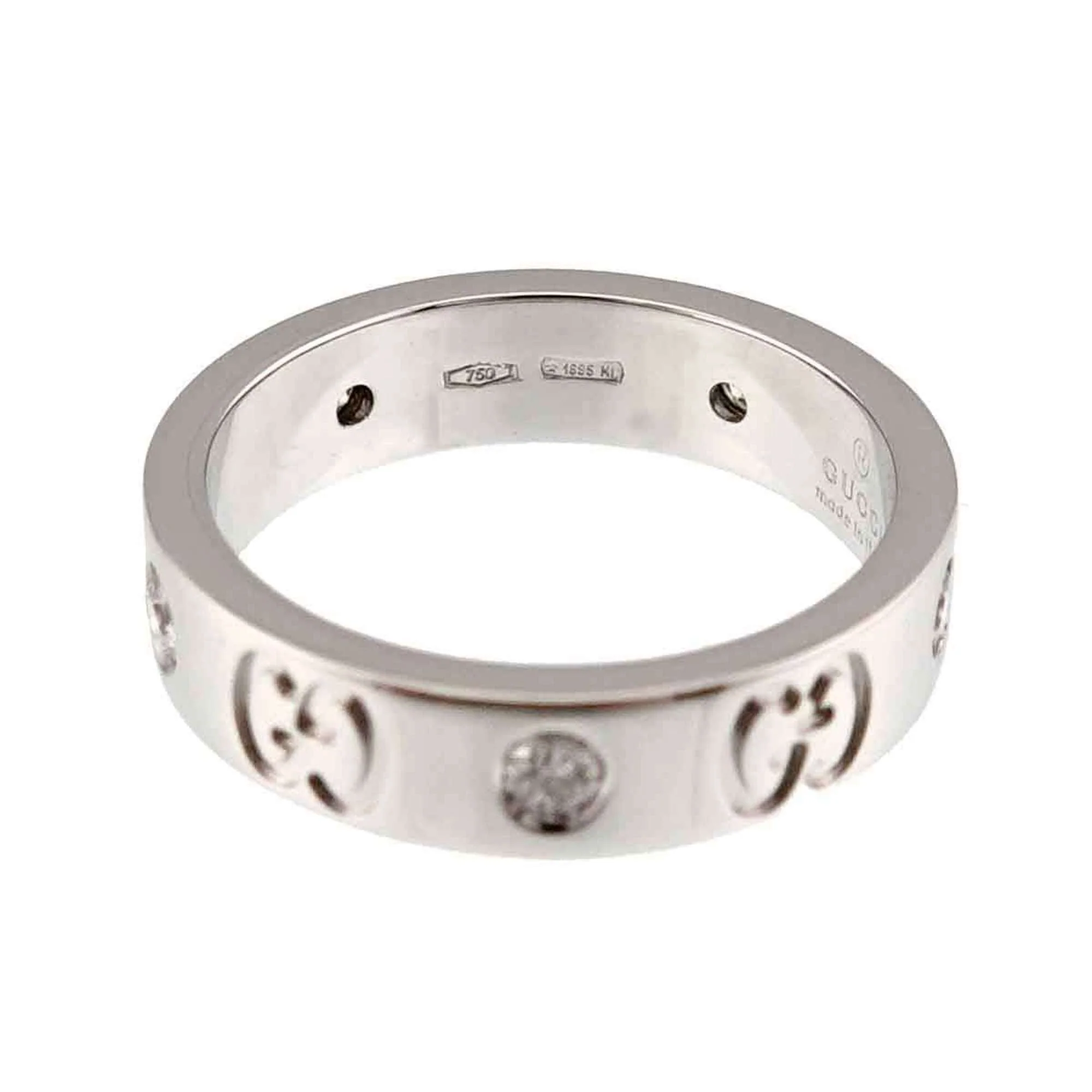 Band Ring 18K White Gold With Diamonds - Image 4