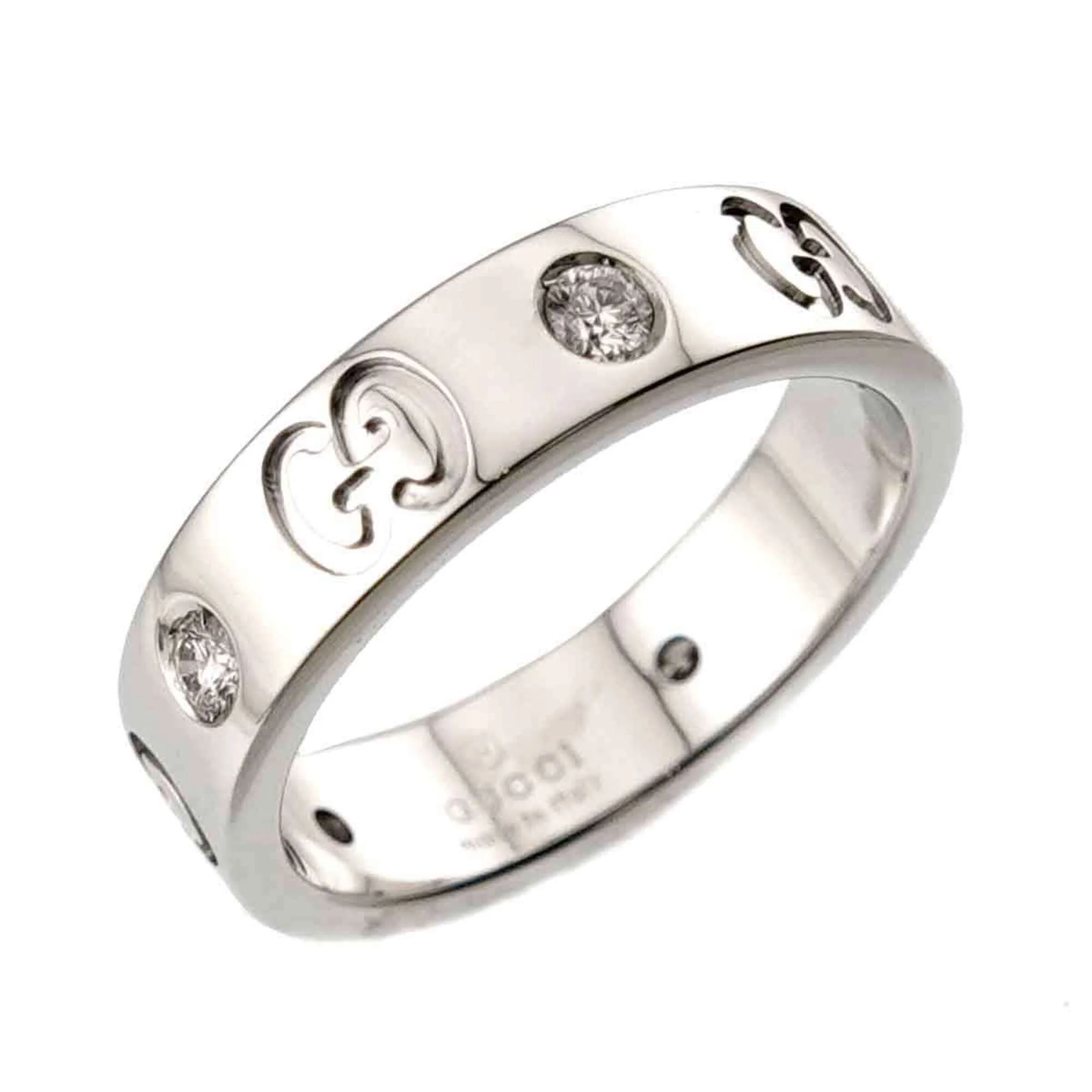 Band Ring 18K White Gold With Diamonds - Image 5