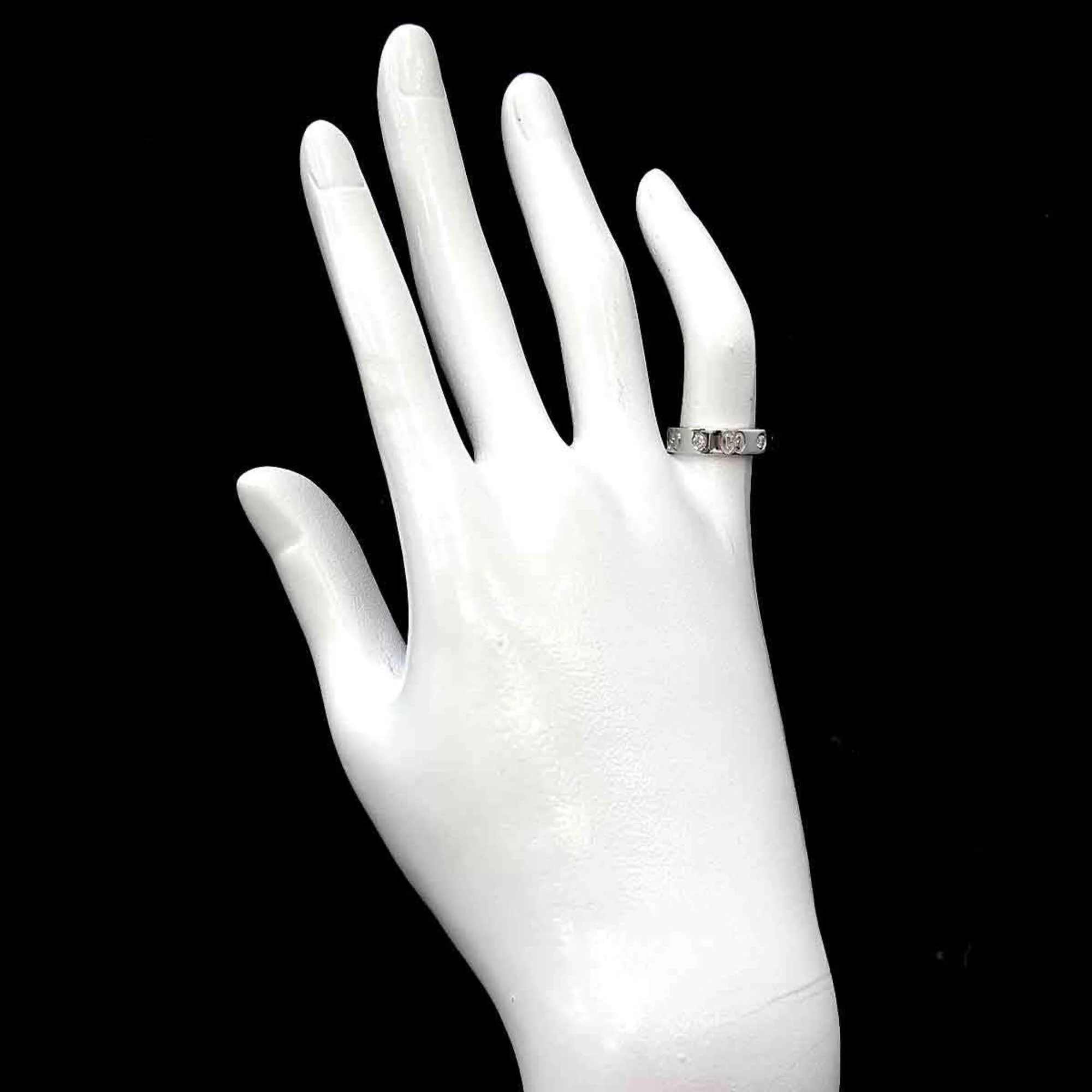 Band Ring 18K White Gold With Diamonds - Image 7