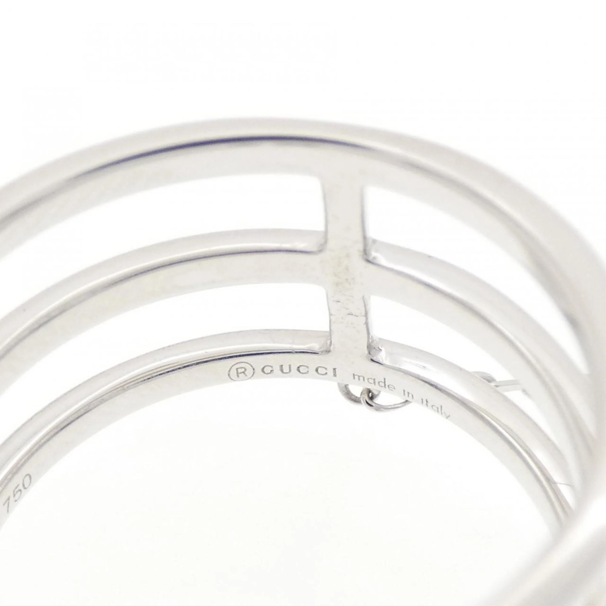 GG Running Ring 18K White Gold with Diamond - Image 4