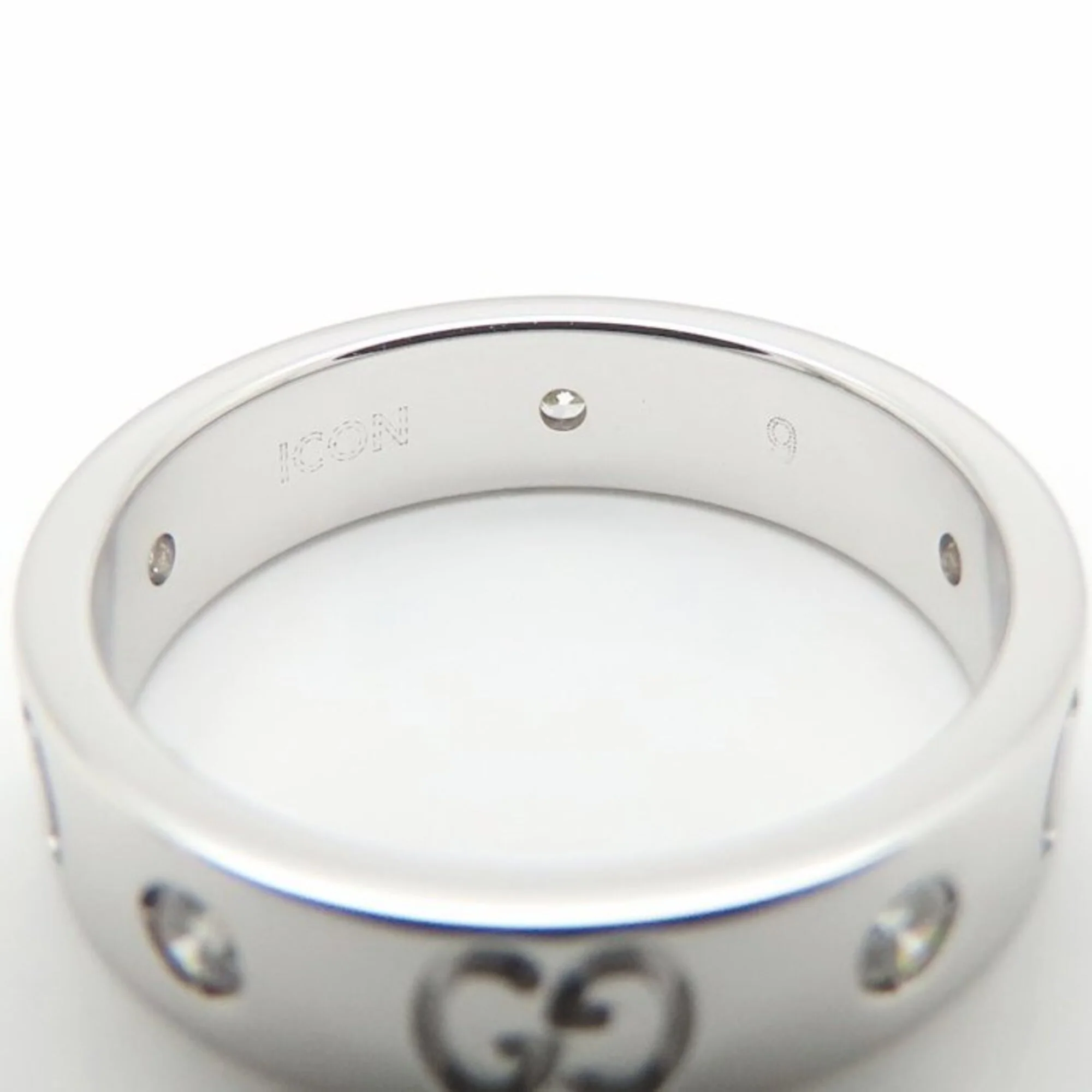 Icon Ring 18K White Gold with Diamond - Image 6