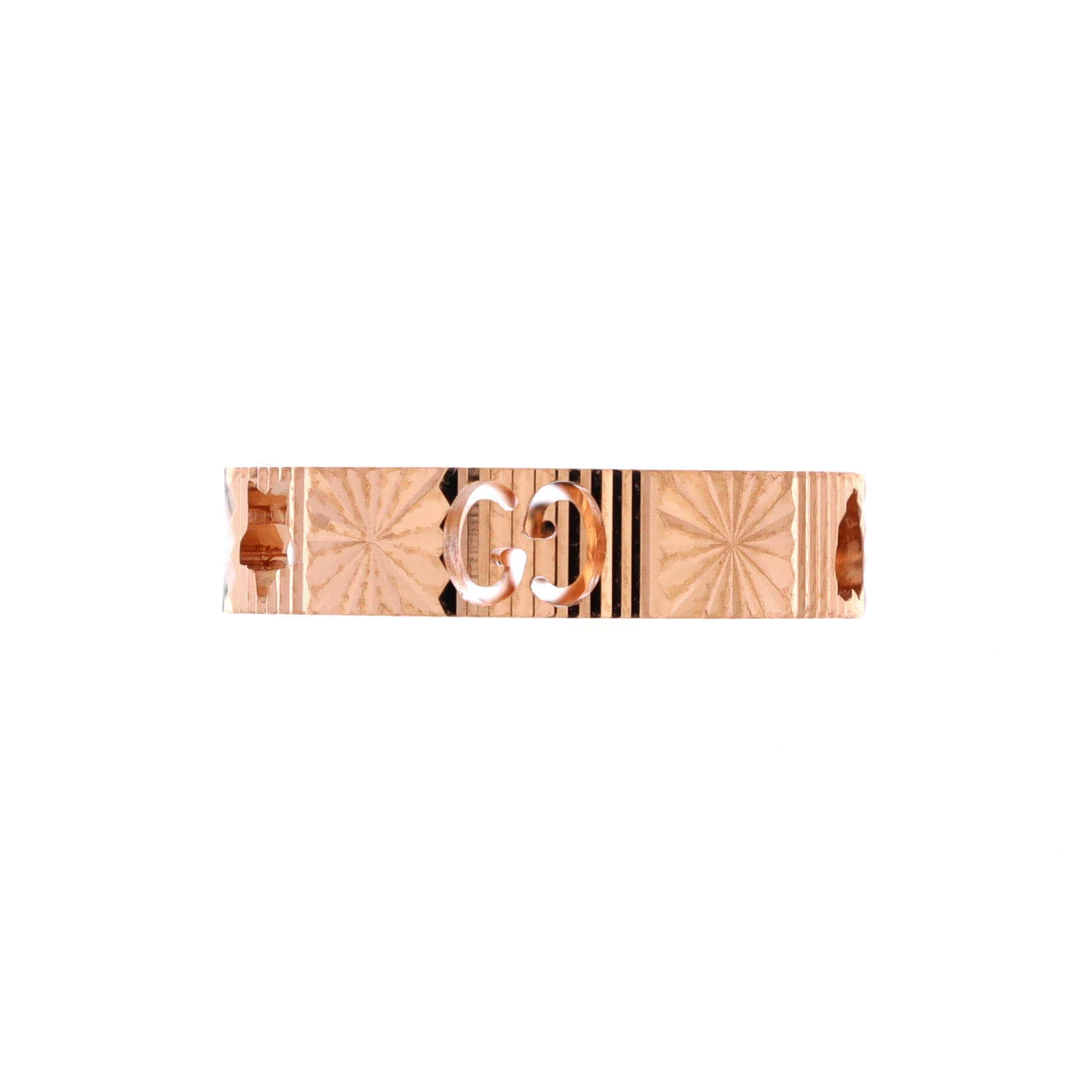 Textured Icon Heart Star Cut-Out Ring 18K Rose Gold