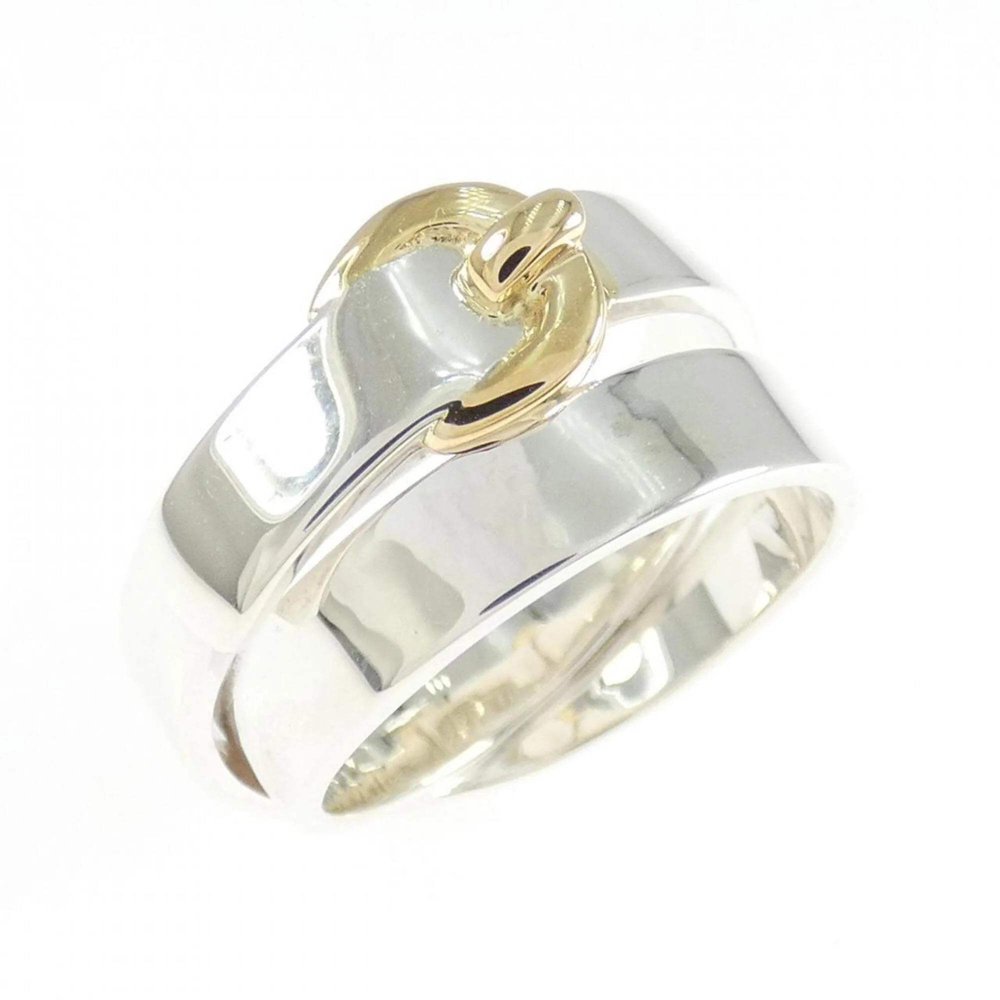 Band Ring Sterling Silver and 18K Yellow Gold