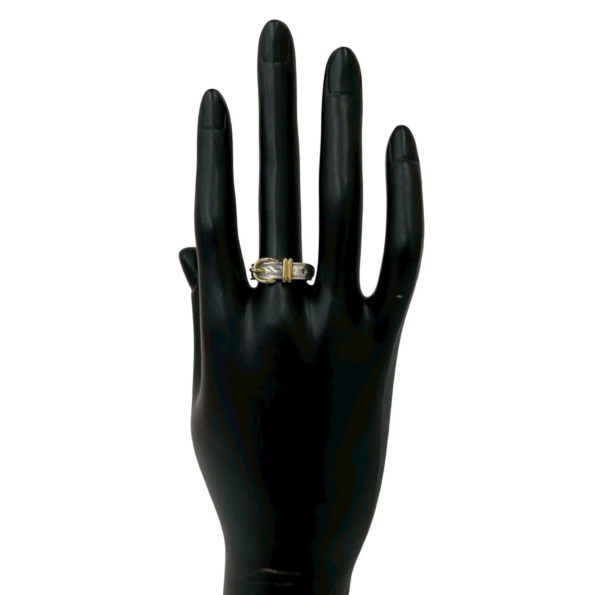 Ceinture Ring Sterling Silver and 18K Yellow Gold - Image 2