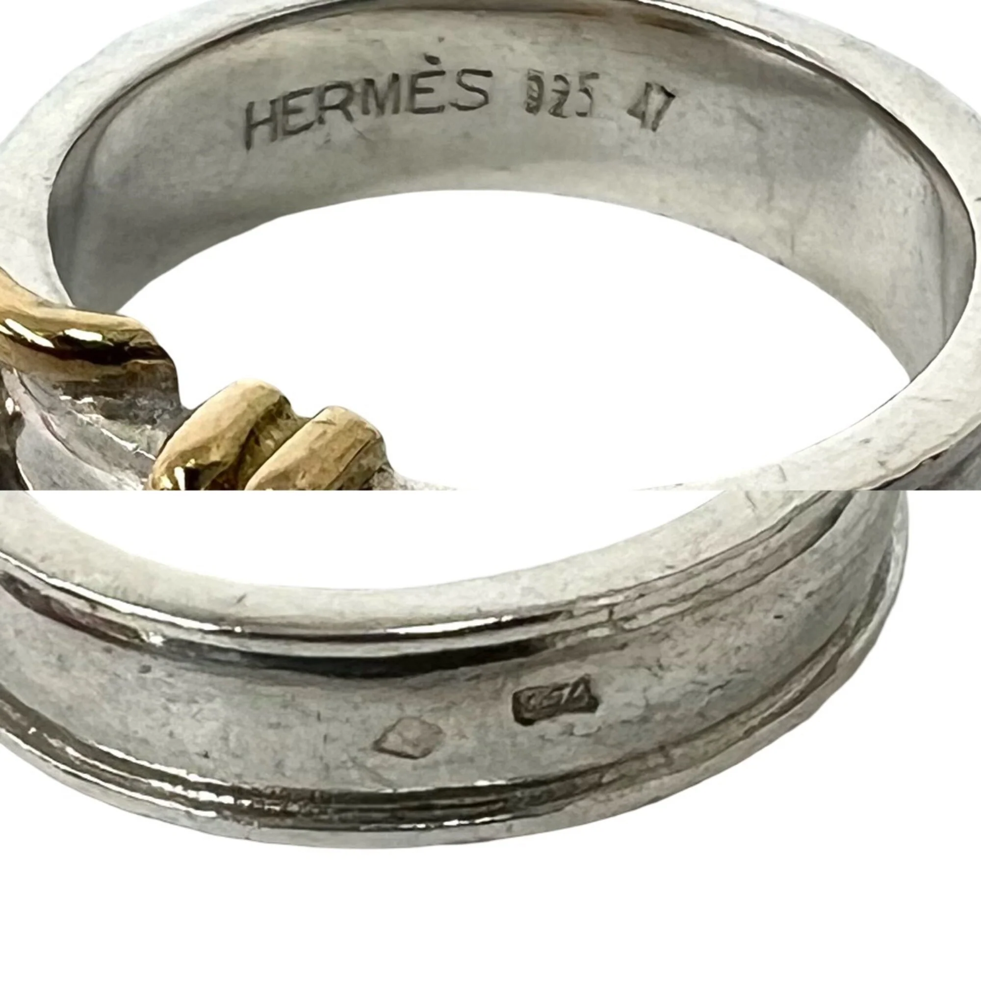 Ceinture Ring Sterling Silver and 18K Yellow Gold - Image 3