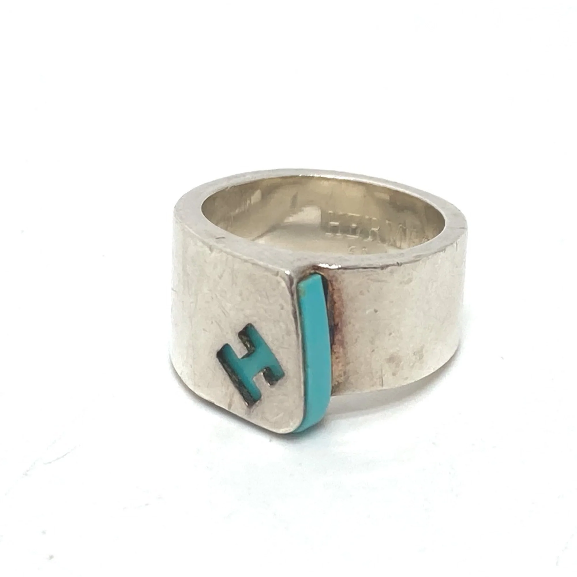 H Candy Ring Sterling Silver Blue