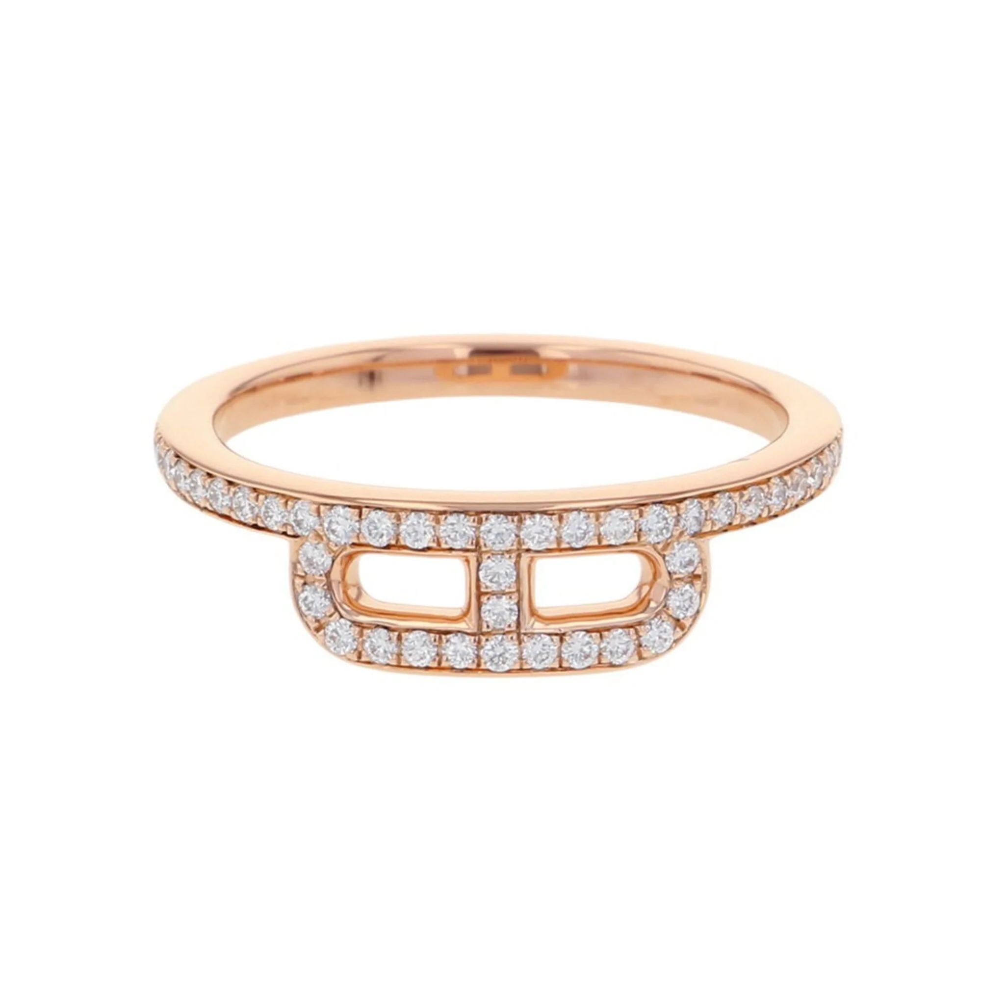 Link Ring 18K Rose Gold with Diamond