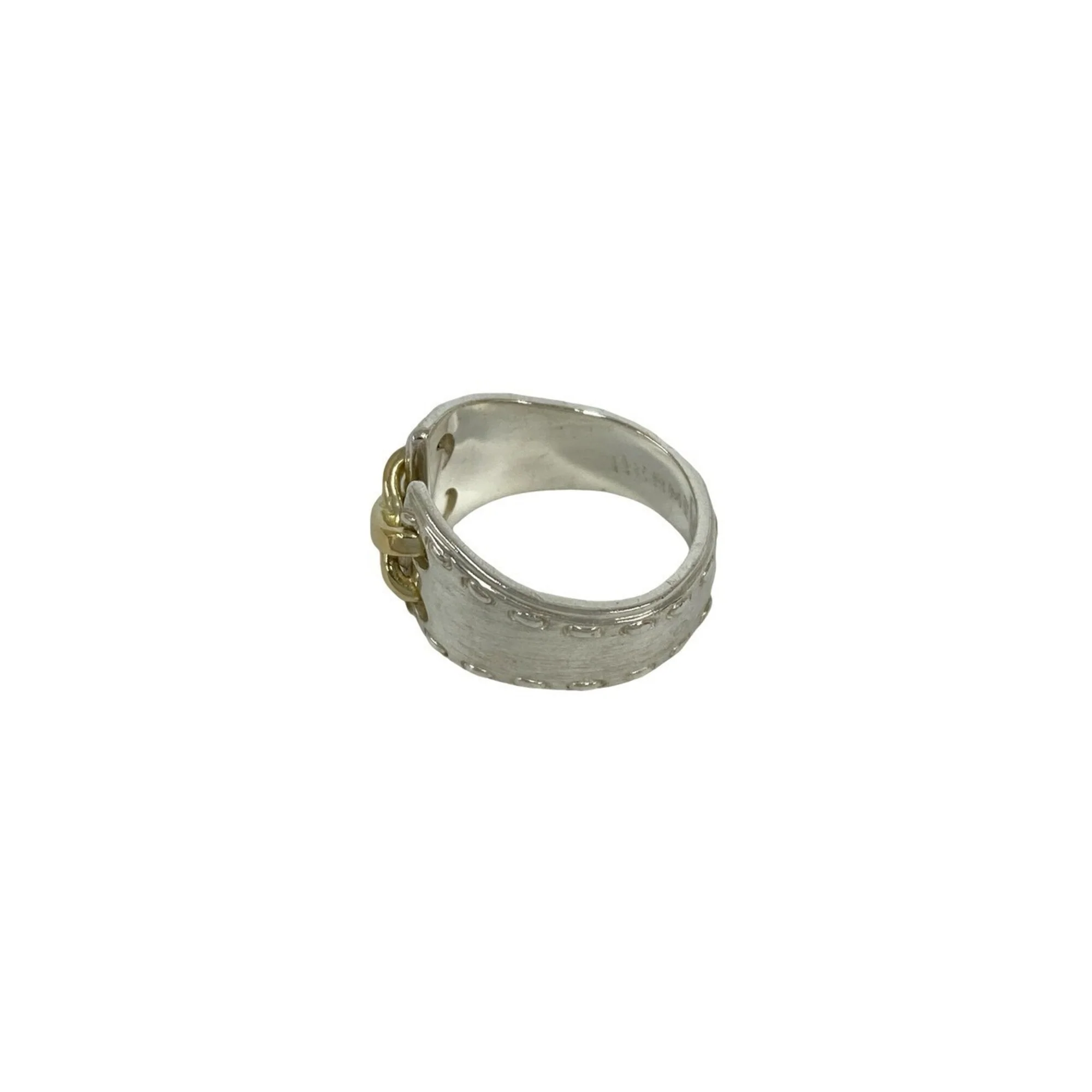 Mexico Band Ring Sterling Silver and 18K Yellow Gold - Image 4
