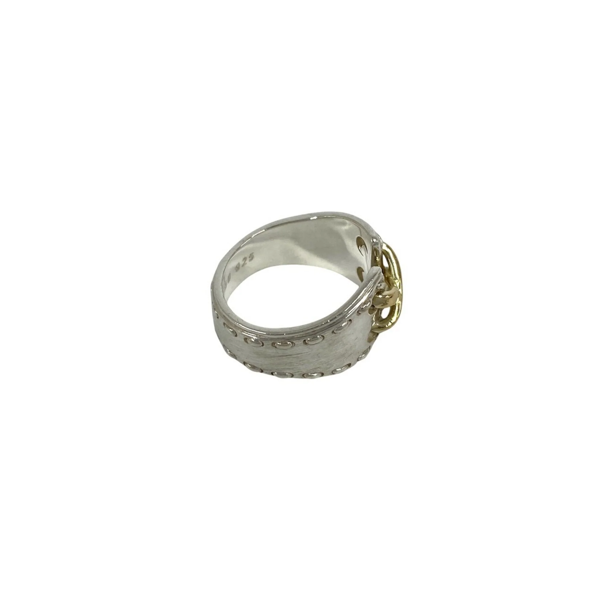 Mexico Band Ring Sterling Silver and 18K Yellow Gold - Image 5