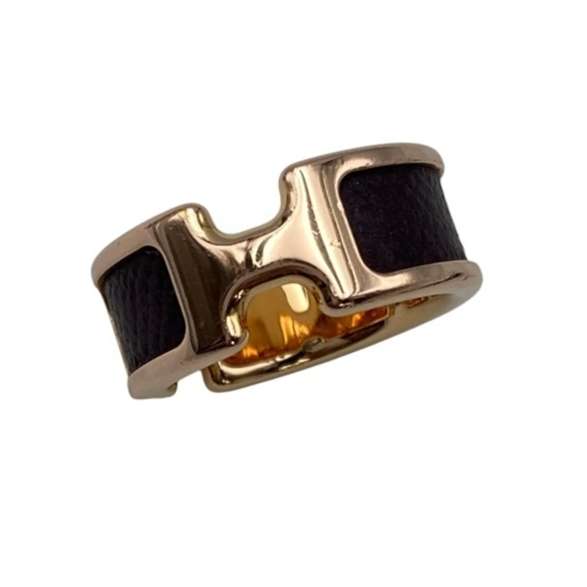 Olympe Ring Leather and Metal Mini