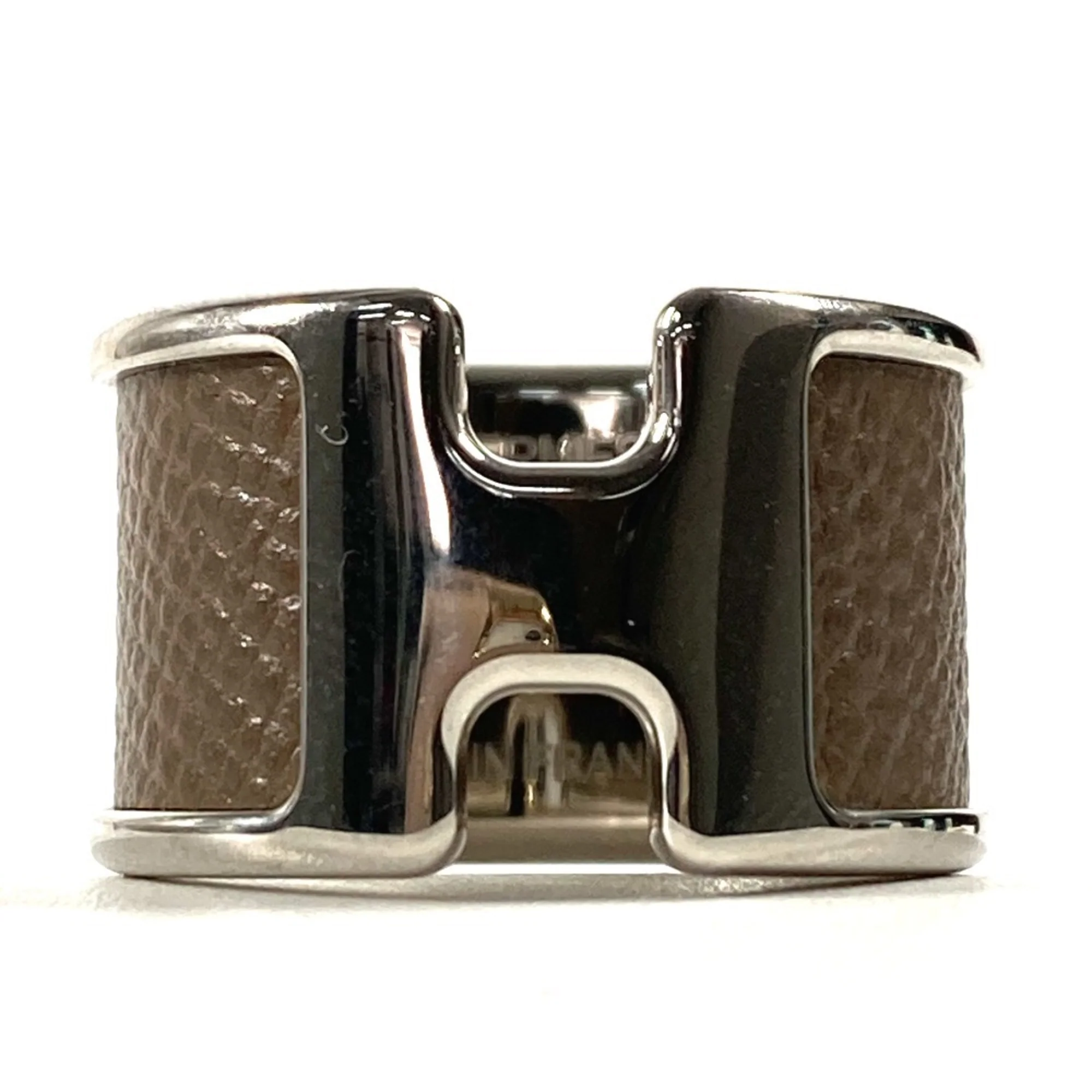 Olympe Ring Leather Etoupe Gray