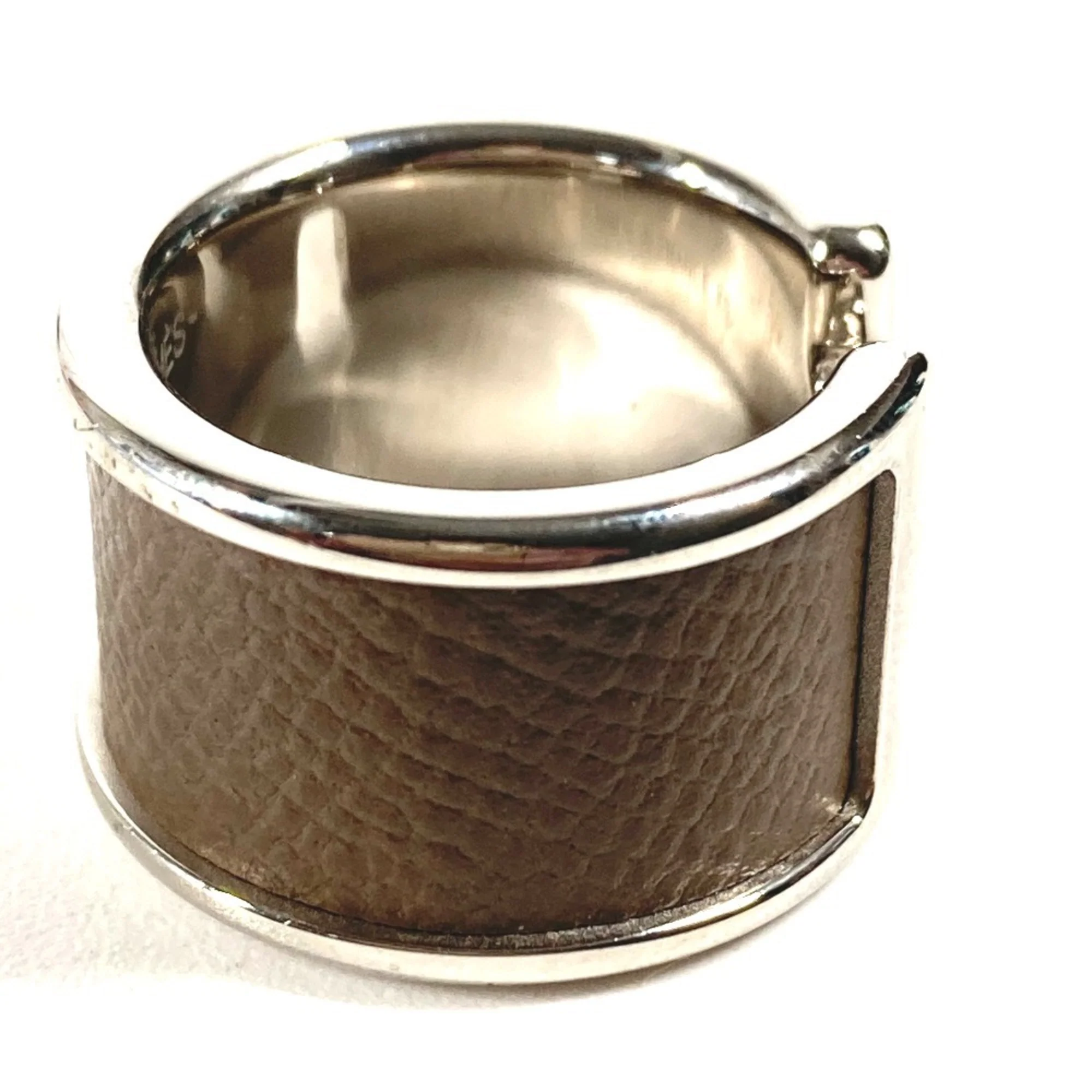 Olympe Ring Leather Etoupe Gray - Image 2