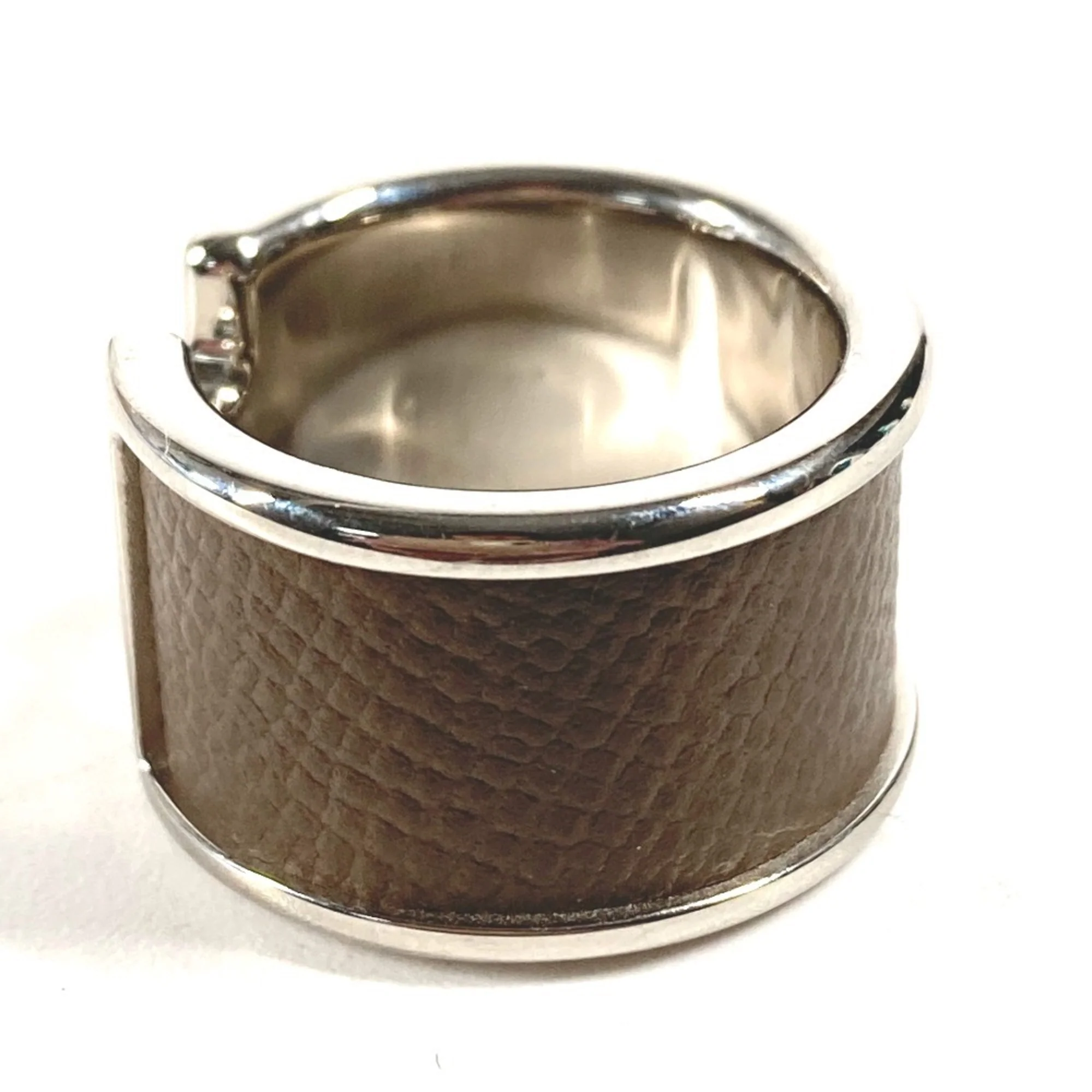 Olympe Ring Leather Etoupe Gray - Image 4
