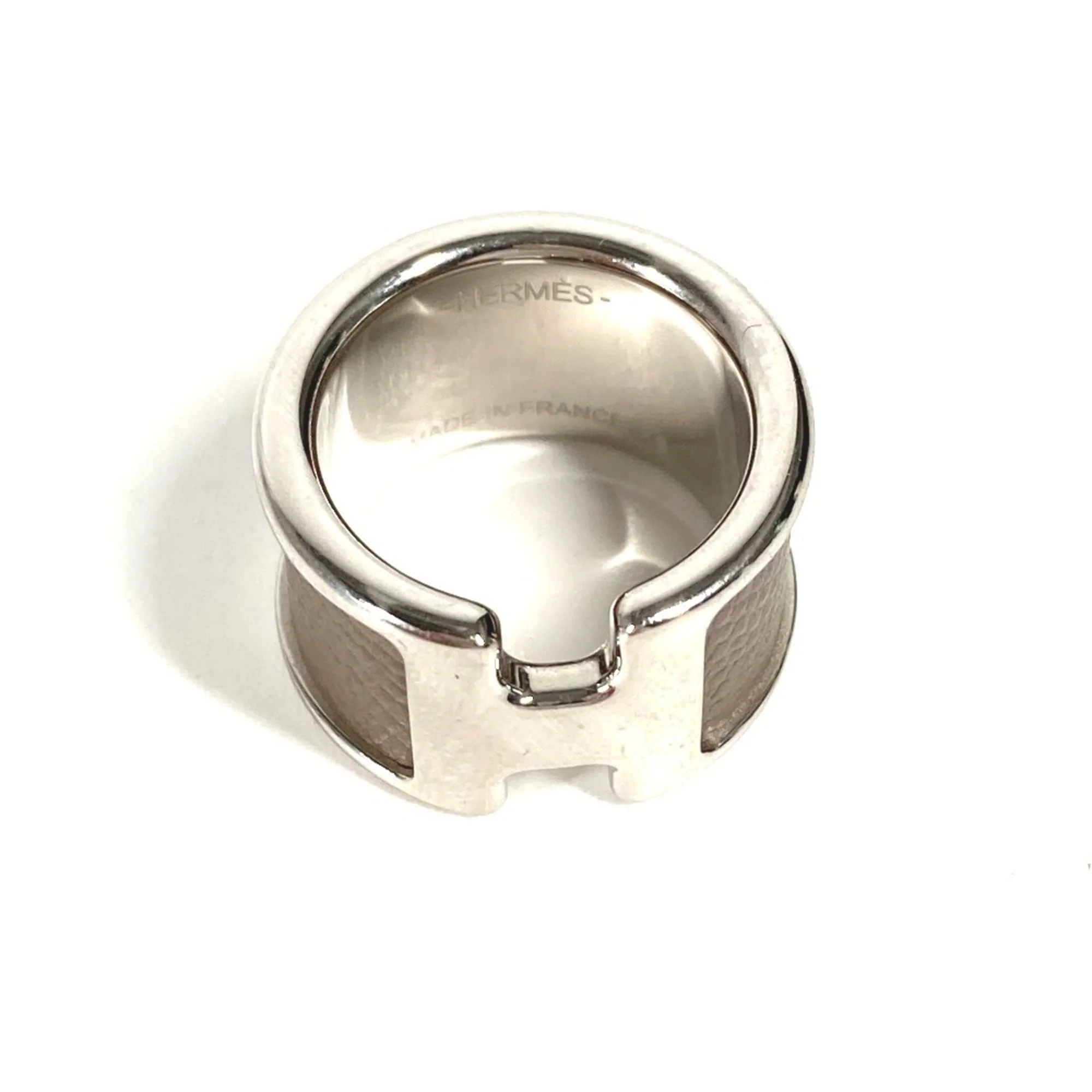 Olympe Ring Leather Etoupe Gray - Image 7
