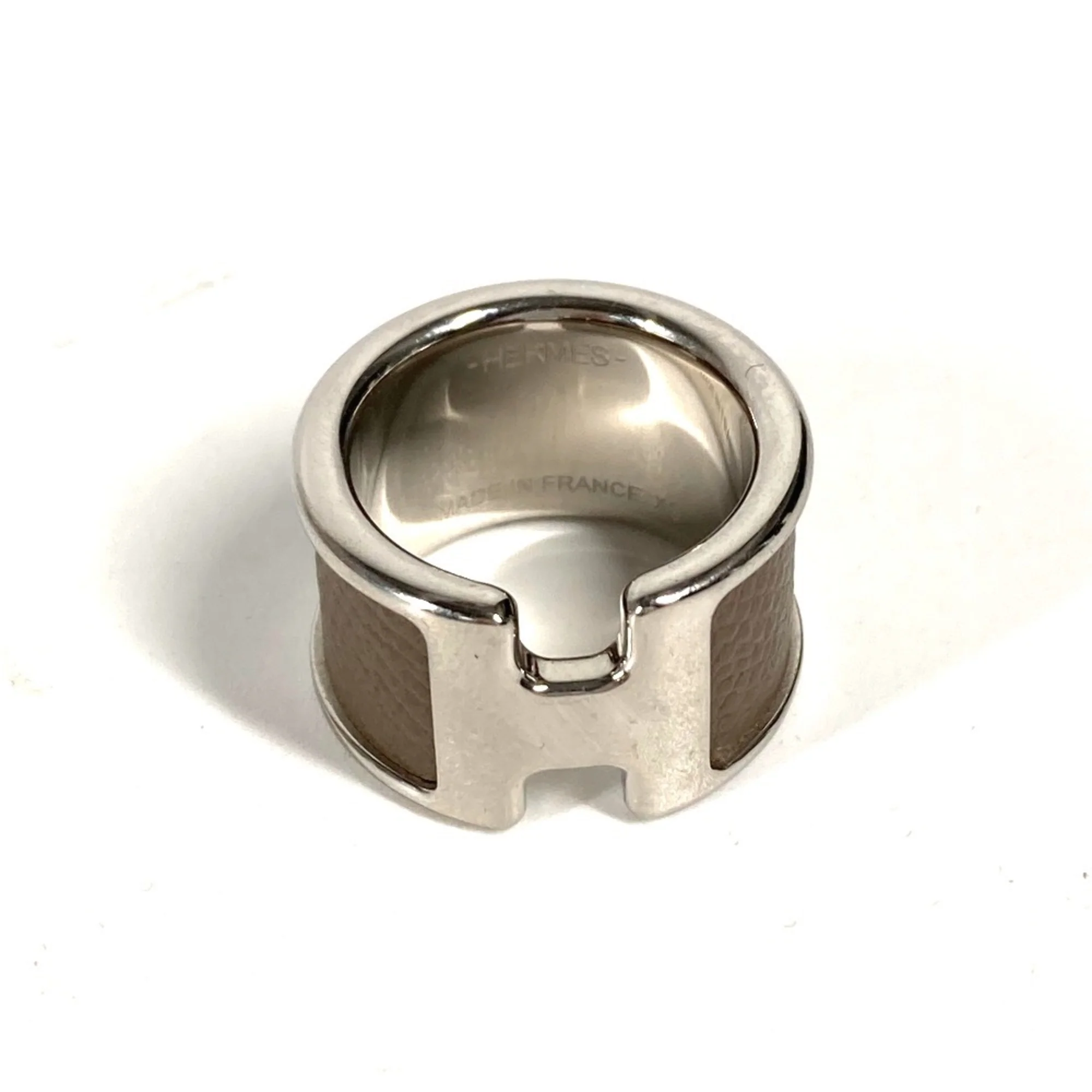 Olympe Ring Leather Etoupe Gray - Image 8