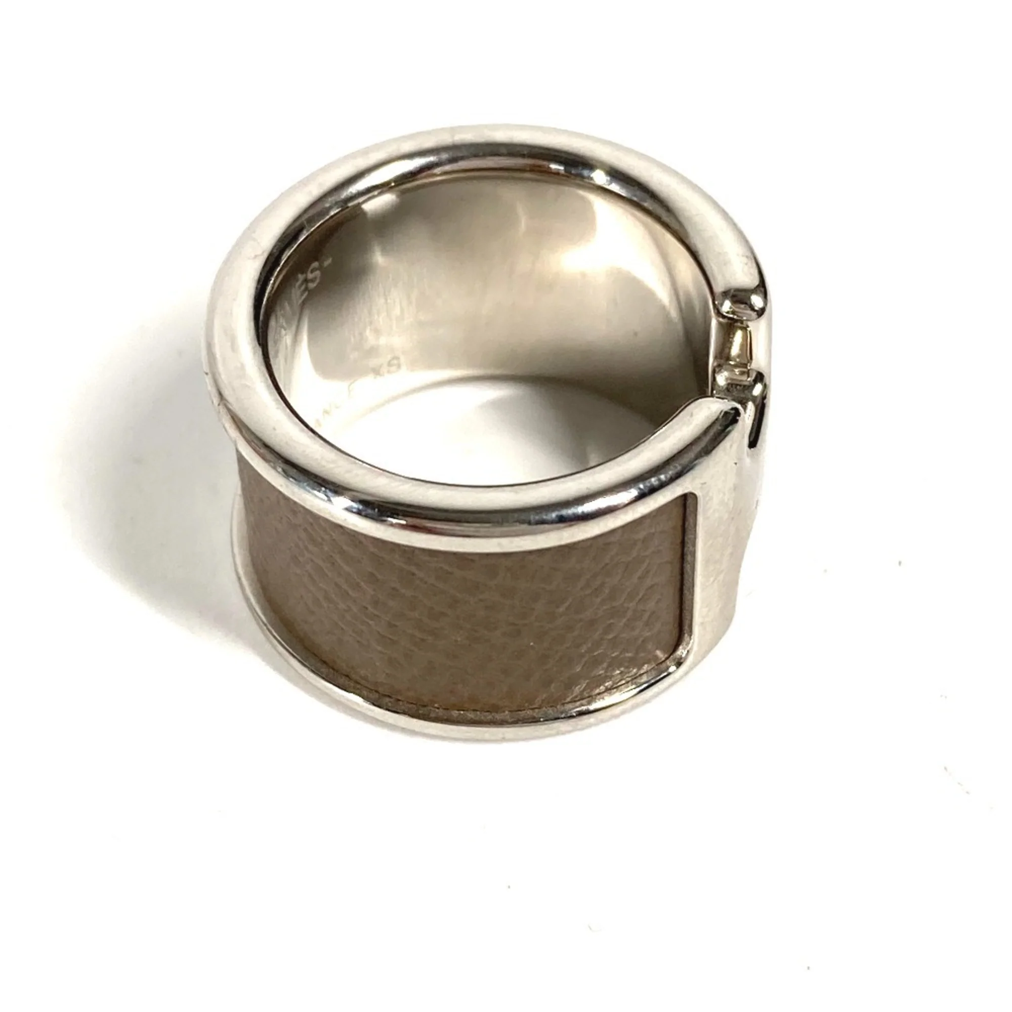 Olympe Ring Leather Etoupe Gray - Image 9
