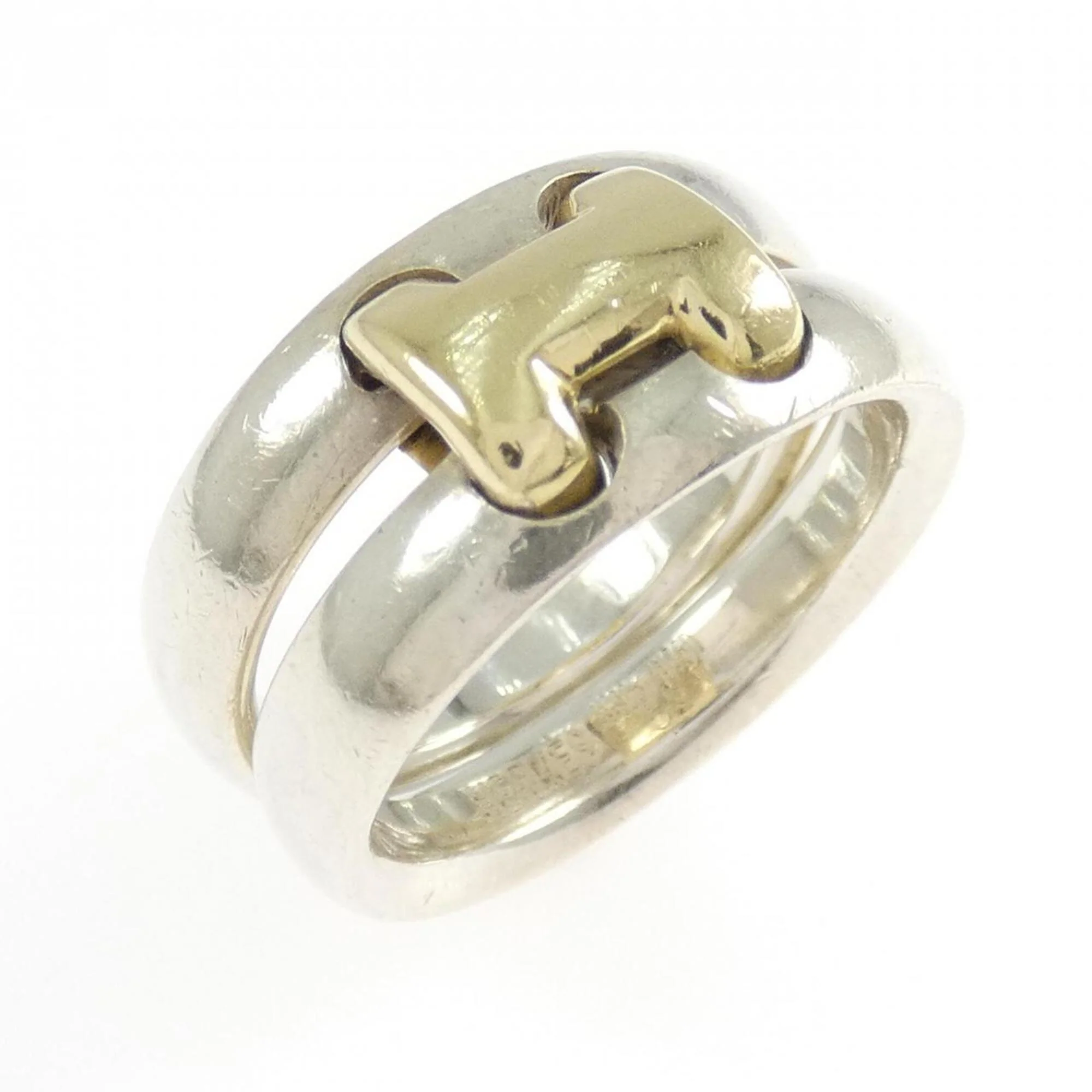 Olympe Ring Sterling Silver and 18K Yellow Gold