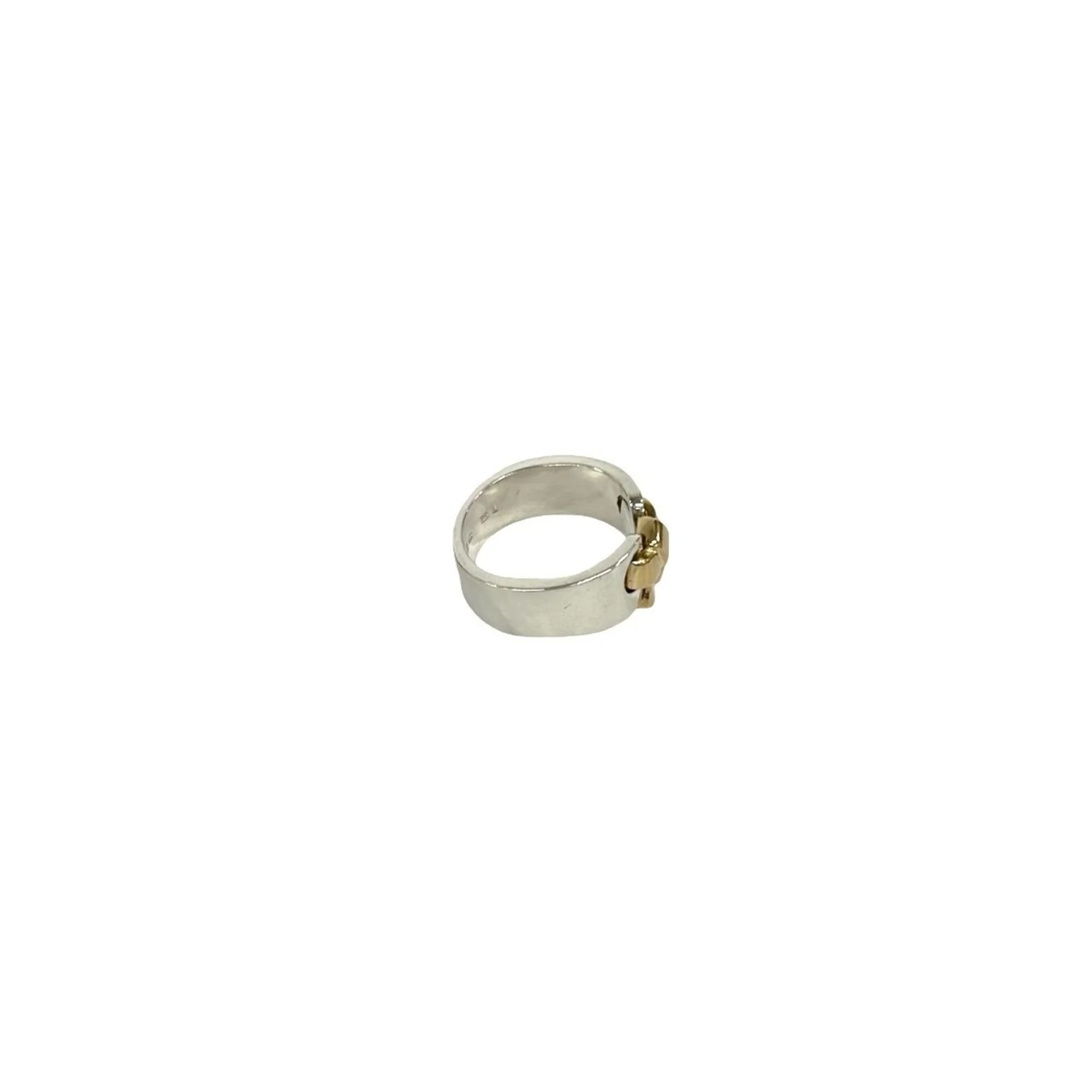 Russet Ribbon Ring Sterling Silver and 18K Yellow Gold - Image 5