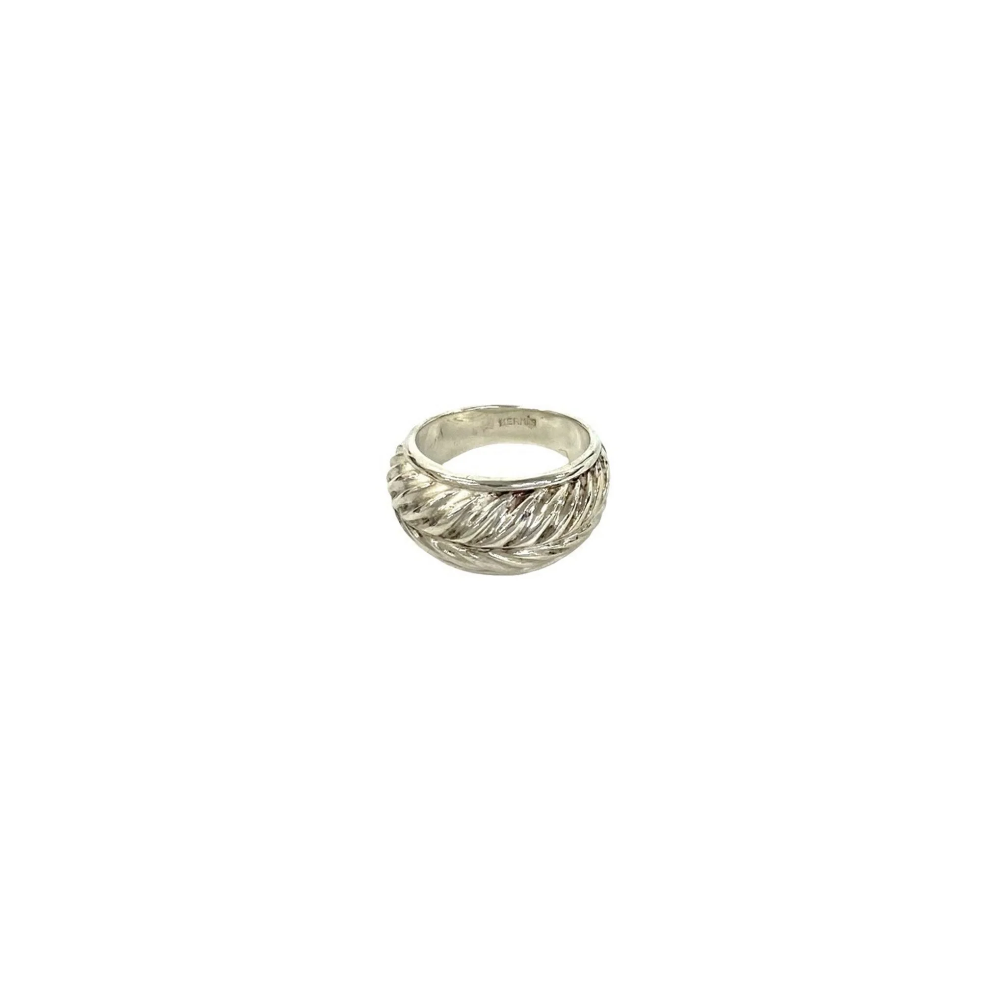 Vintage Leaf Band Ring Sterling Silver