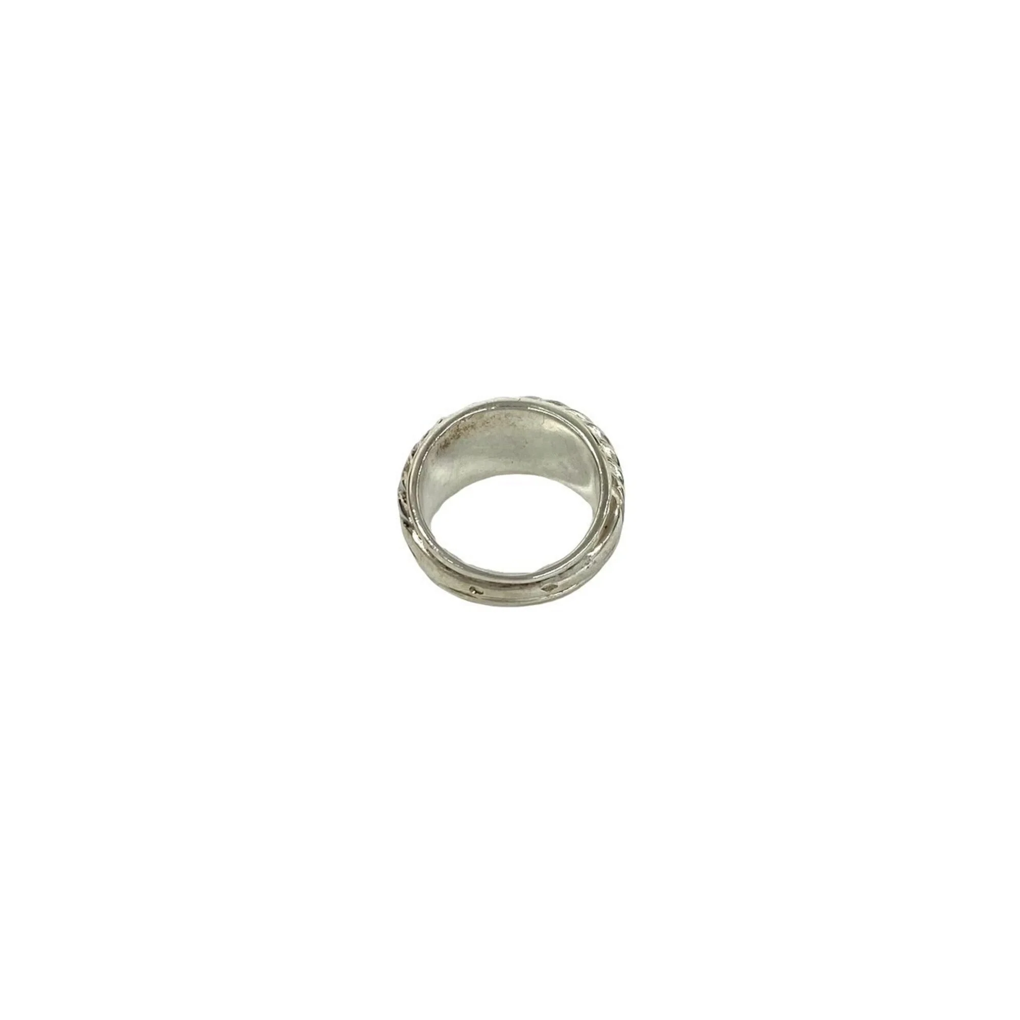 Vintage Leaf Band Ring Sterling Silver - Image 6