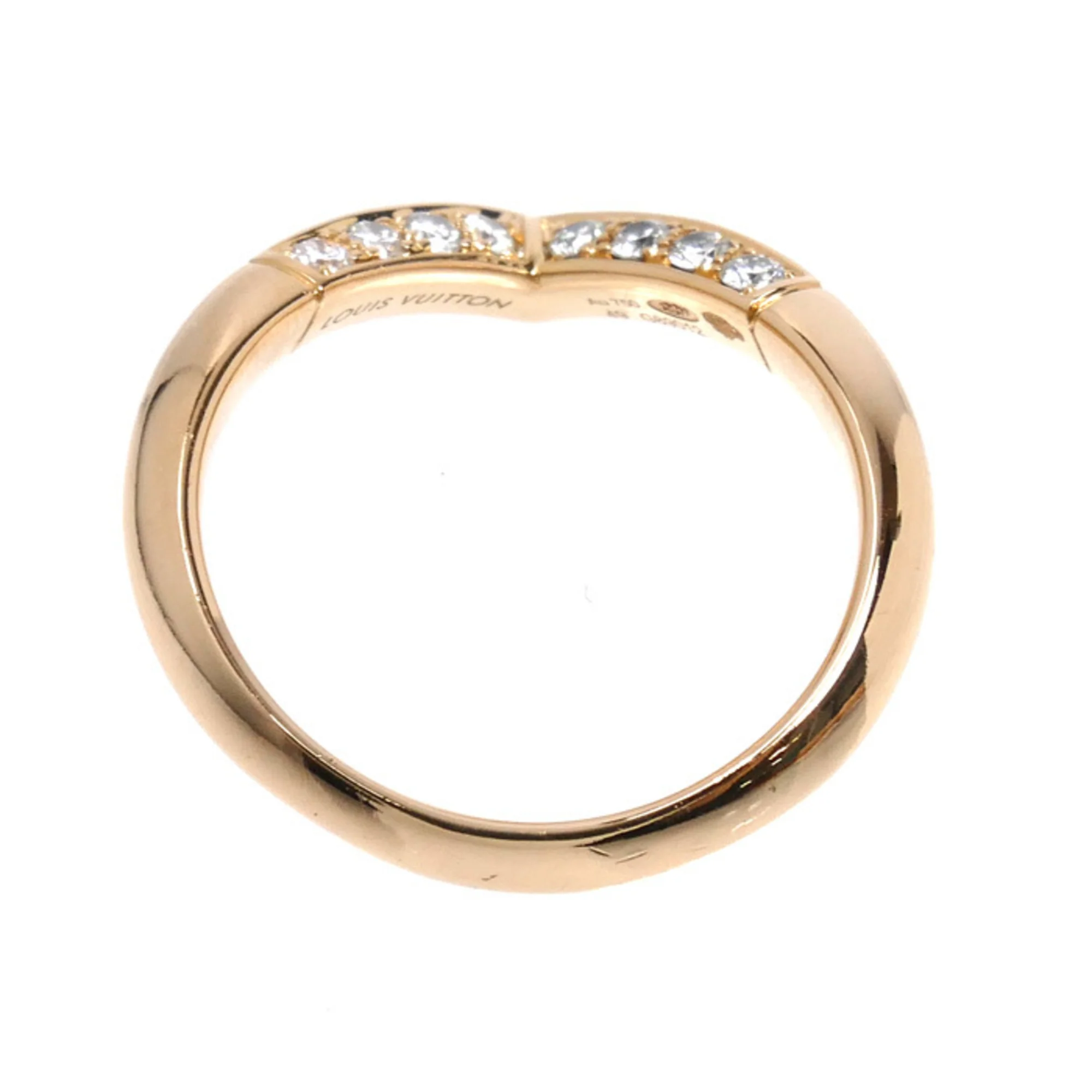 Band Ring 18K Rose Gold with Diamond - Image 4