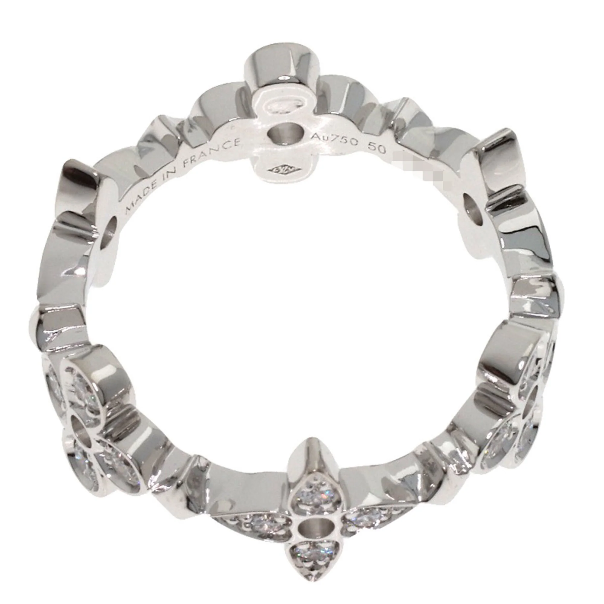 Band Ring 18K White Gold With Diamond - Image 4