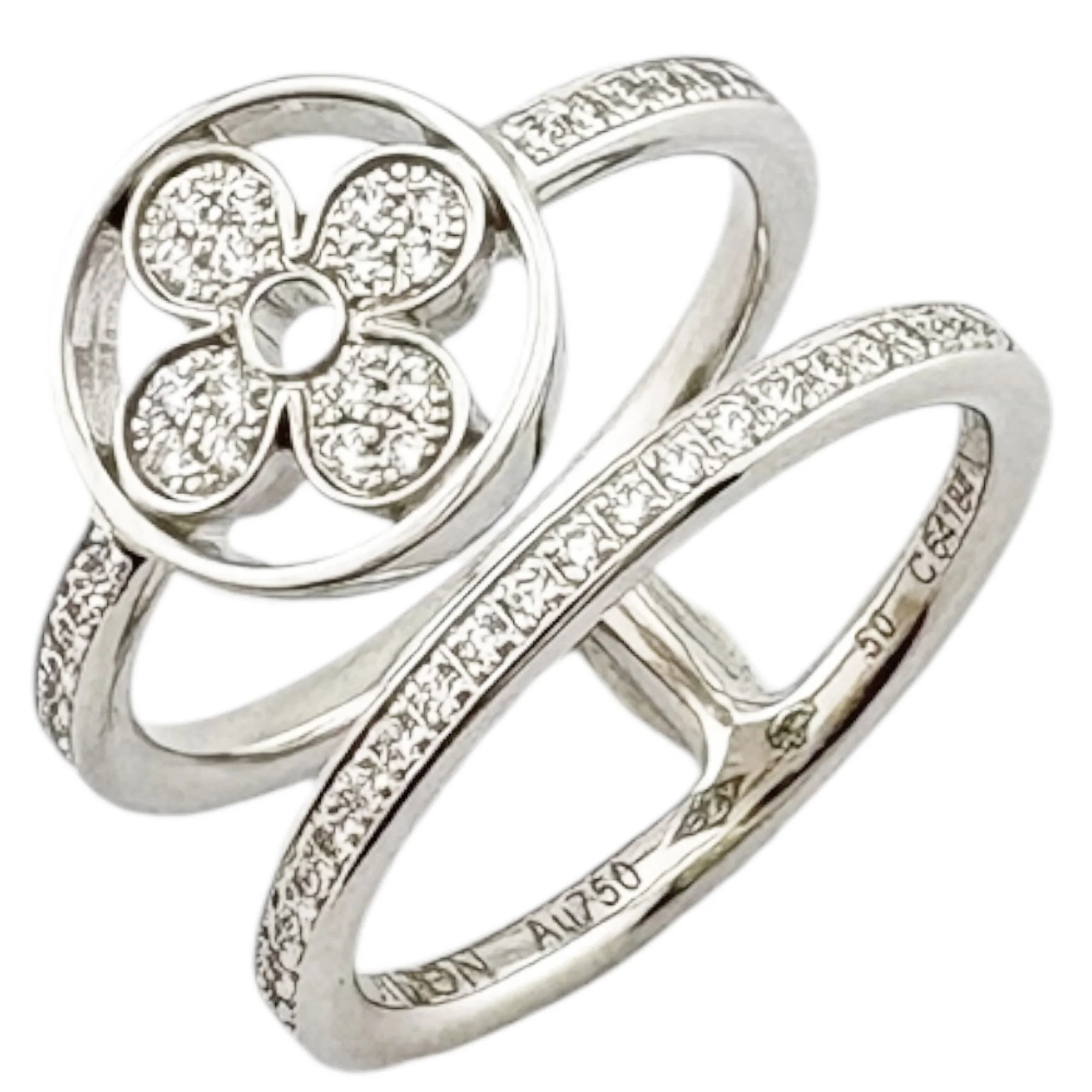Band Ring 18K White Gold with Diamond