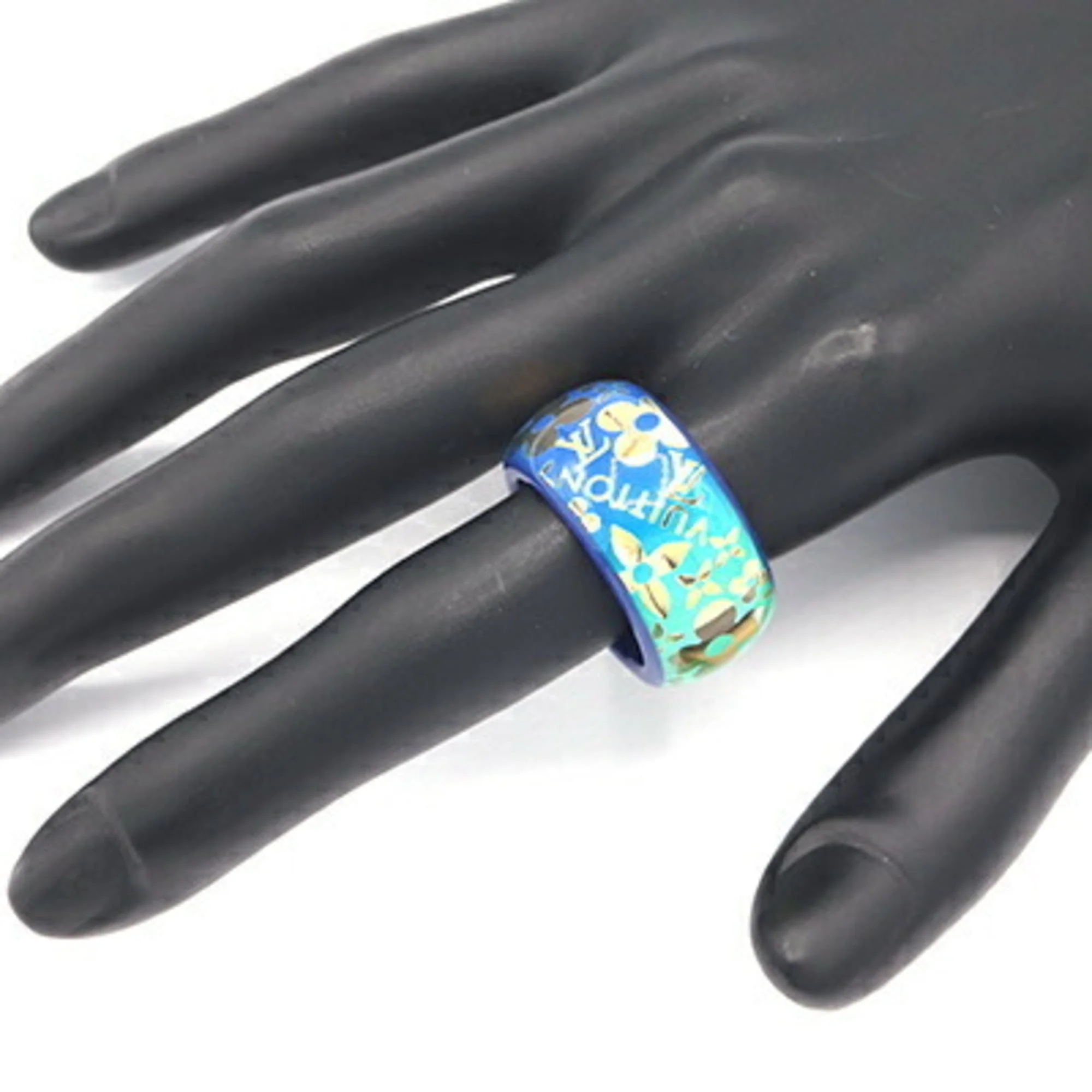 Band Ring Blue Resin - Image 6
