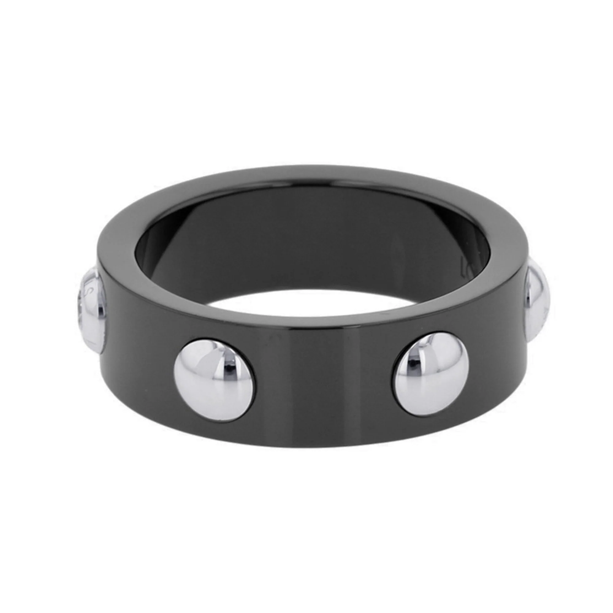 Band Ring Ceramic and Platinum - Image 2