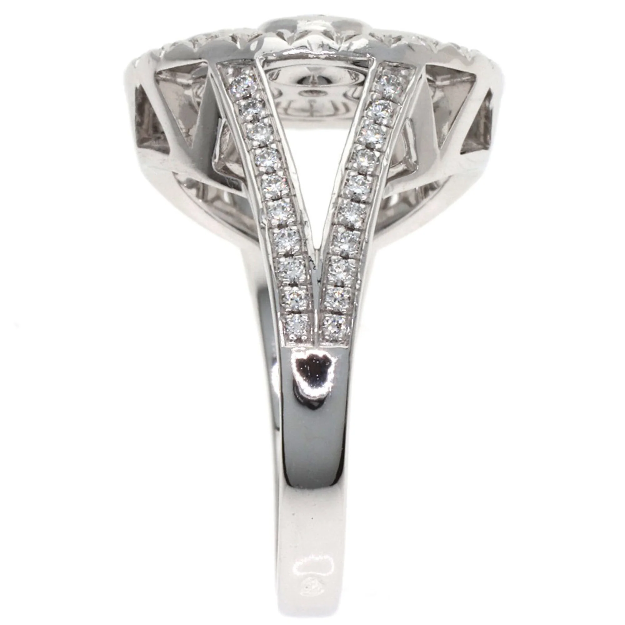 Blossom Ring 18K White Gold and Diamond - Image 3