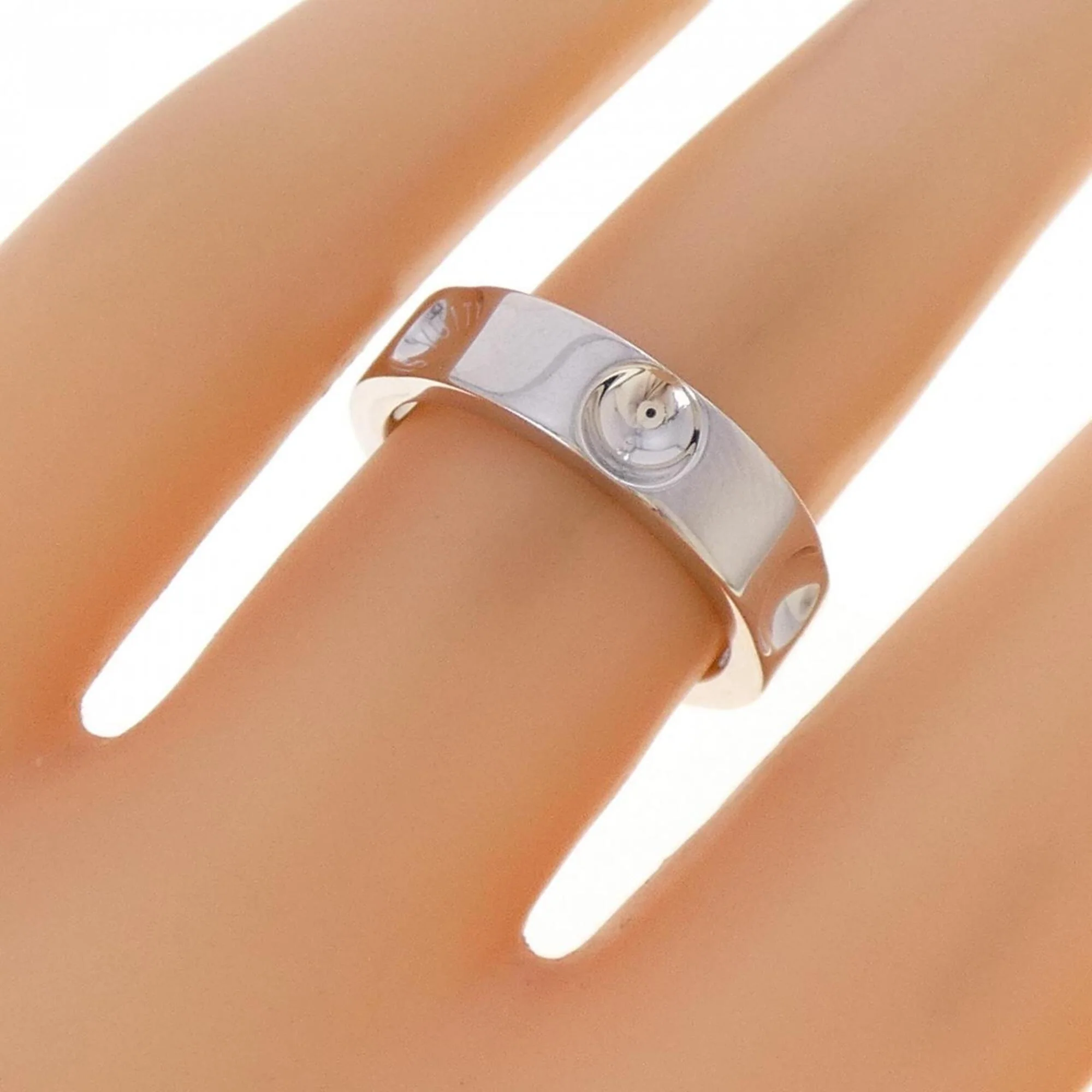Petite Bague Empreinte Ring 18K White Gold - Image 4