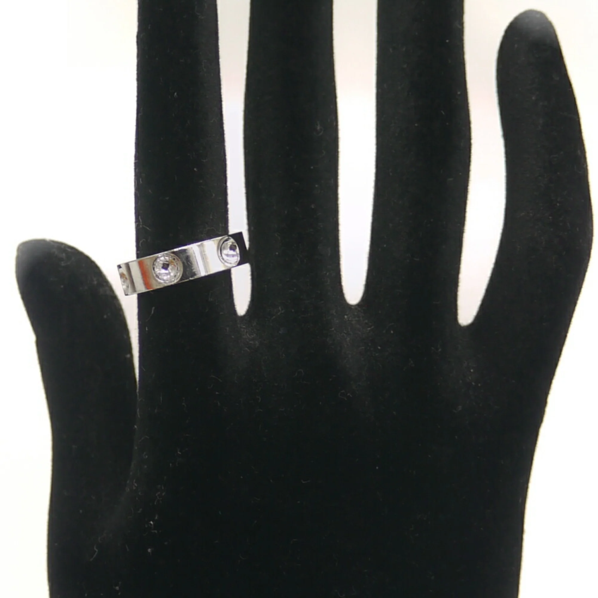 Petite Bague Empreinte Ring 18K White Gold - Image 6