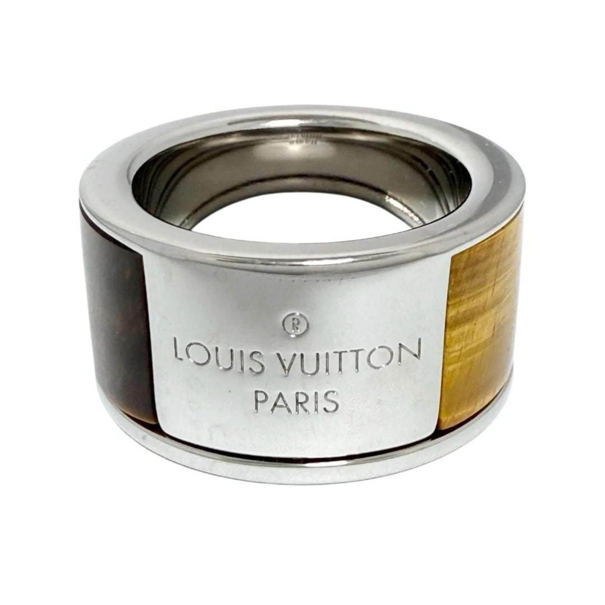 Wide Ring Metal with Tiger Eye - Image 4