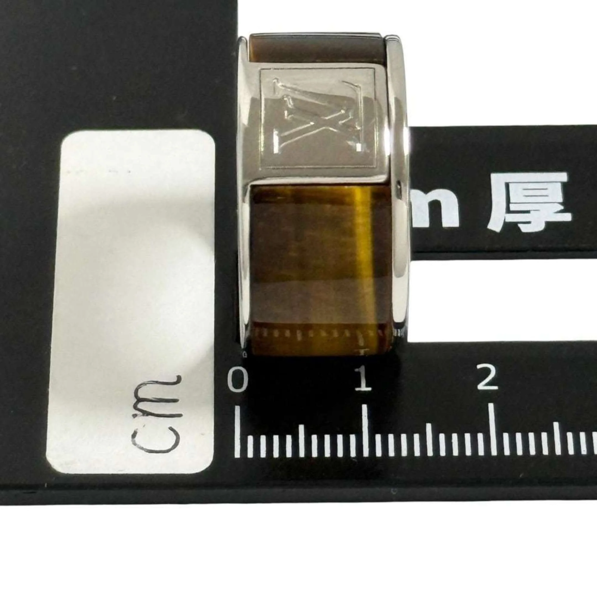 Wide Ring Metal with Tiger Eye - Image 8