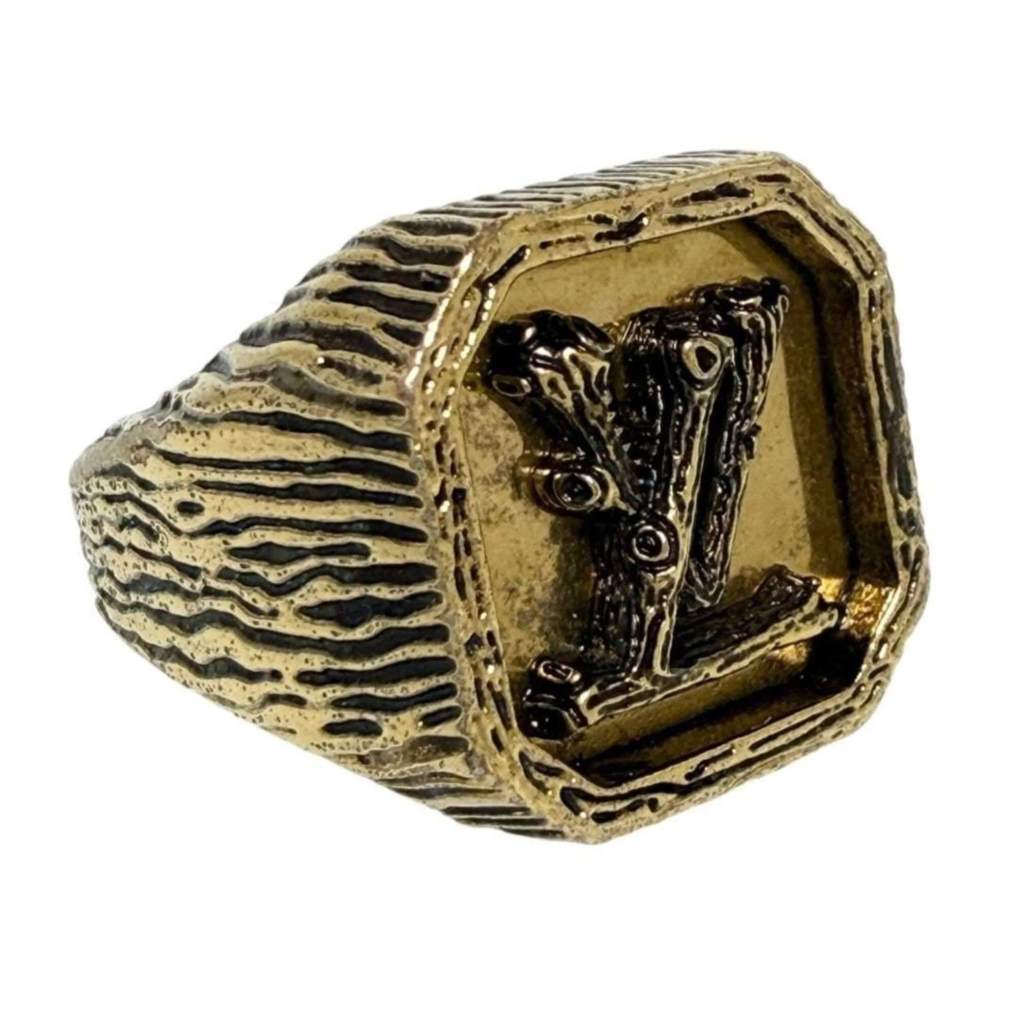 Wood Signet Ring Metal