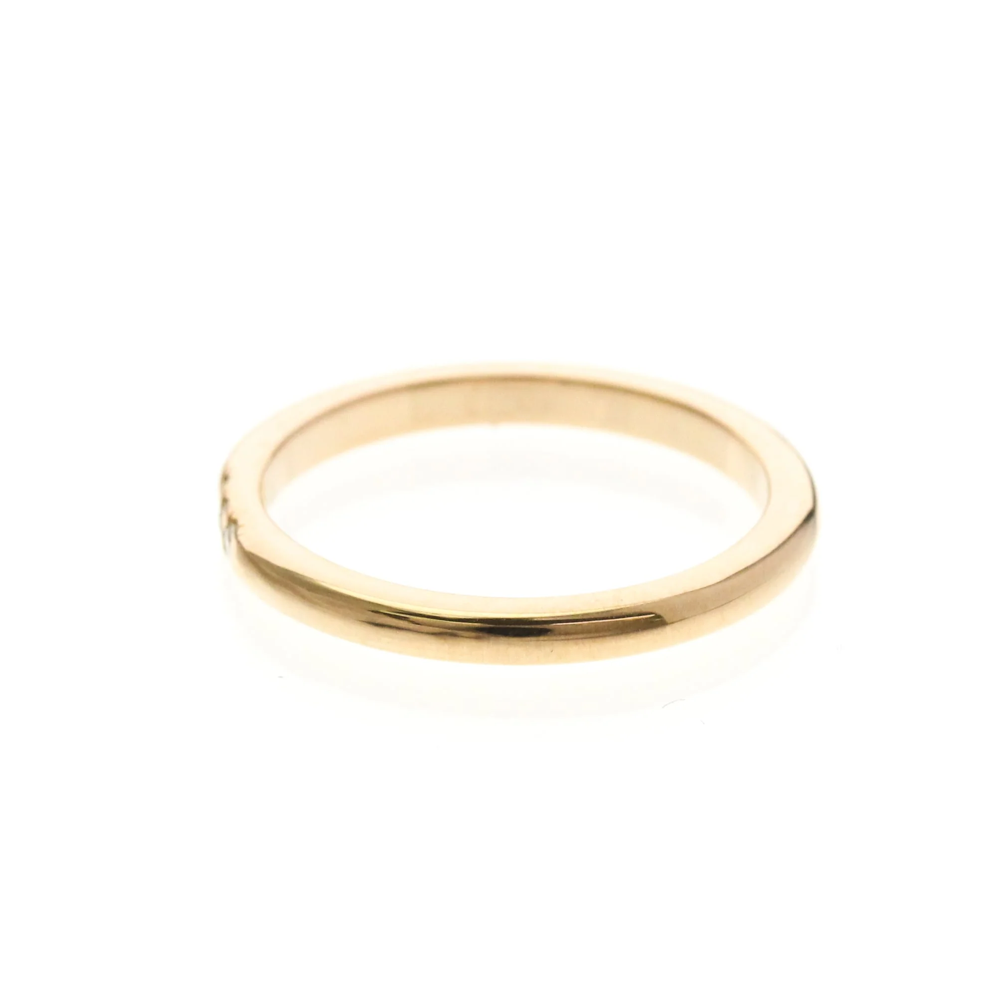 Band Ring 18K Rose Gold with Diamond - Image 2