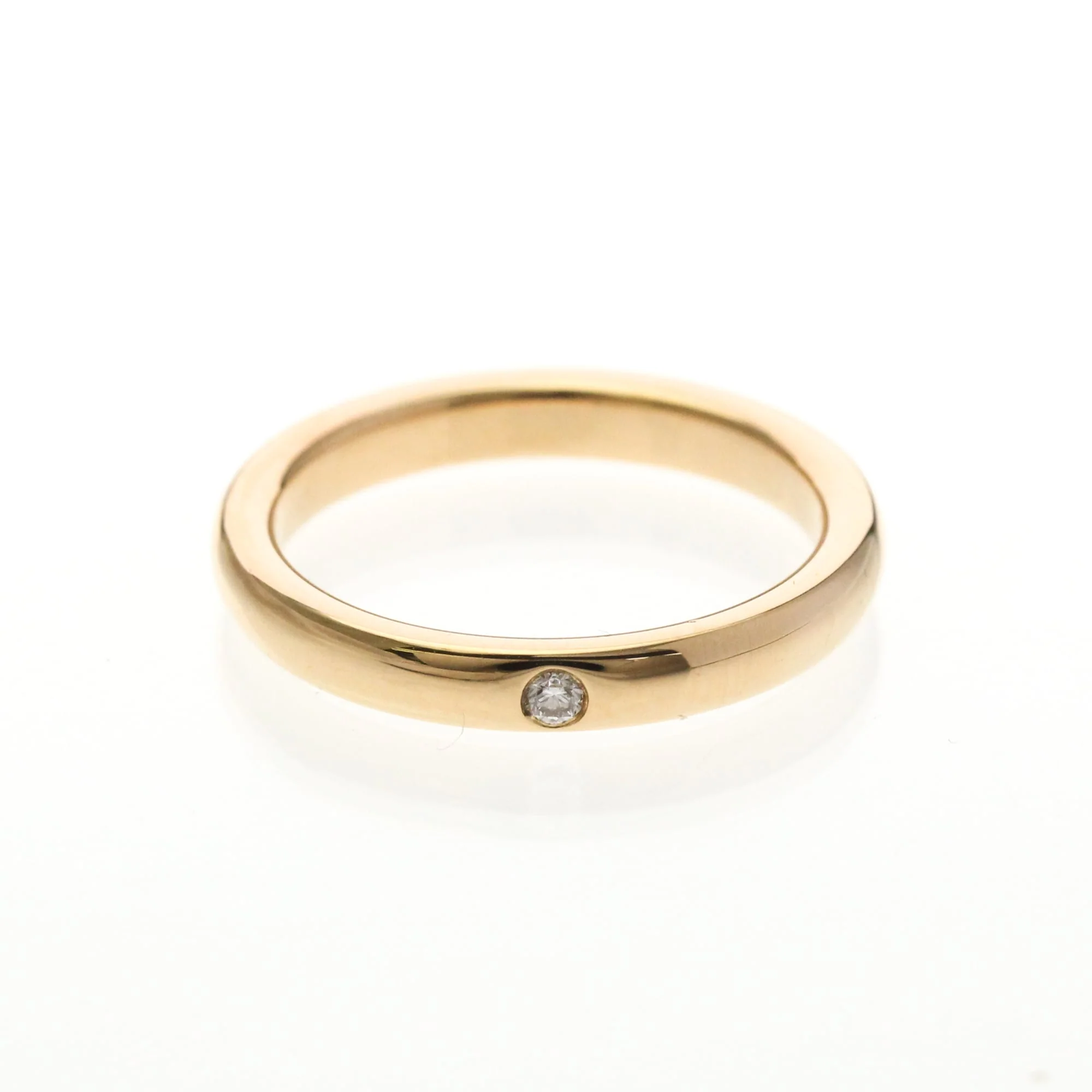 Band Ring 18K Rose Gold with Diamond