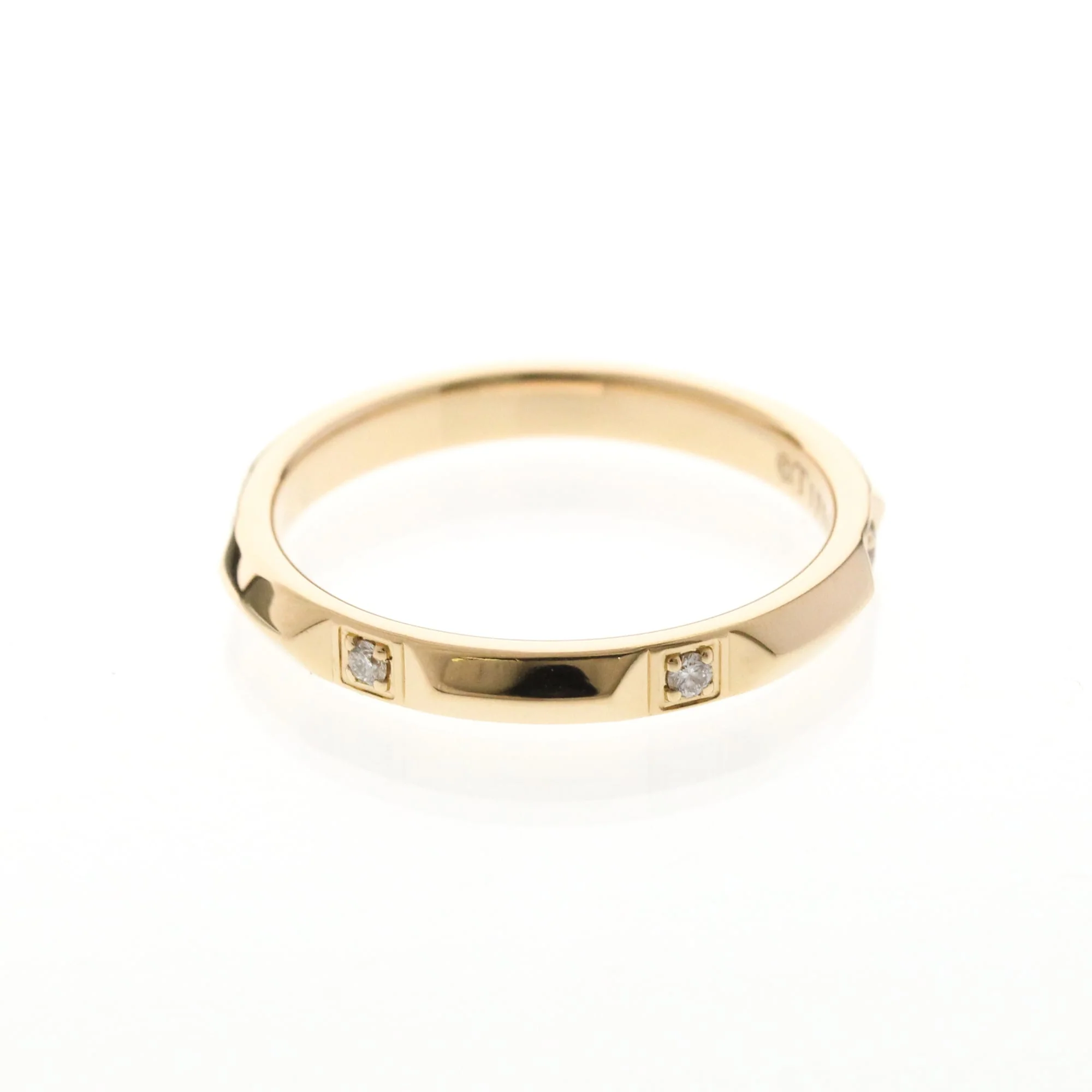 Band Ring 18K Rose Gold with Diamond - Image 2