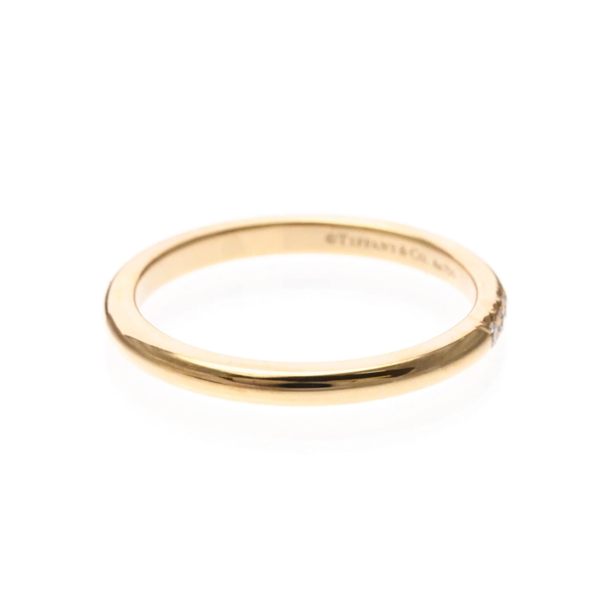 Band Ring 18K Rose Gold With Diamond - Image 4