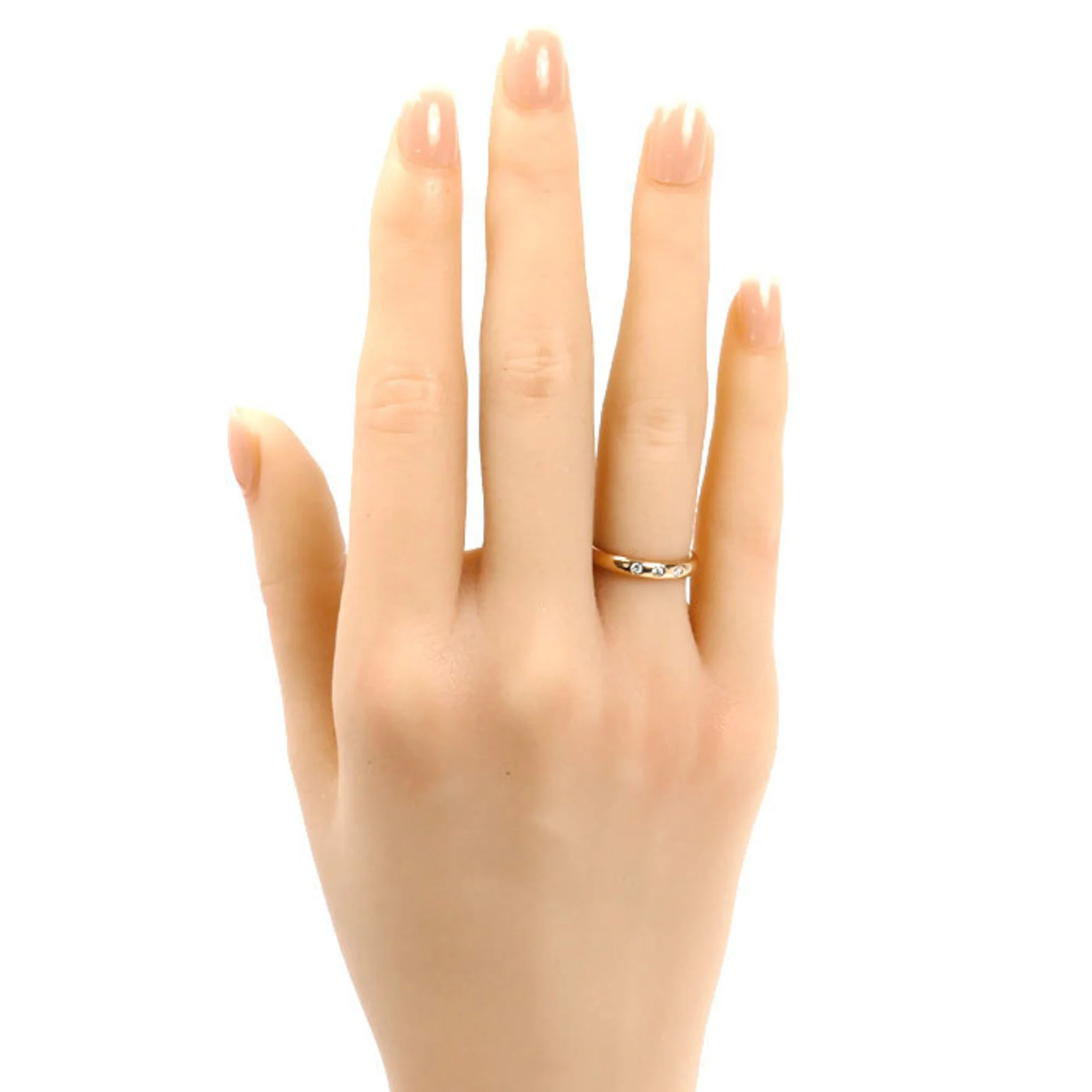 Band Ring 18K Rose Gold with Diamond - Image 7
