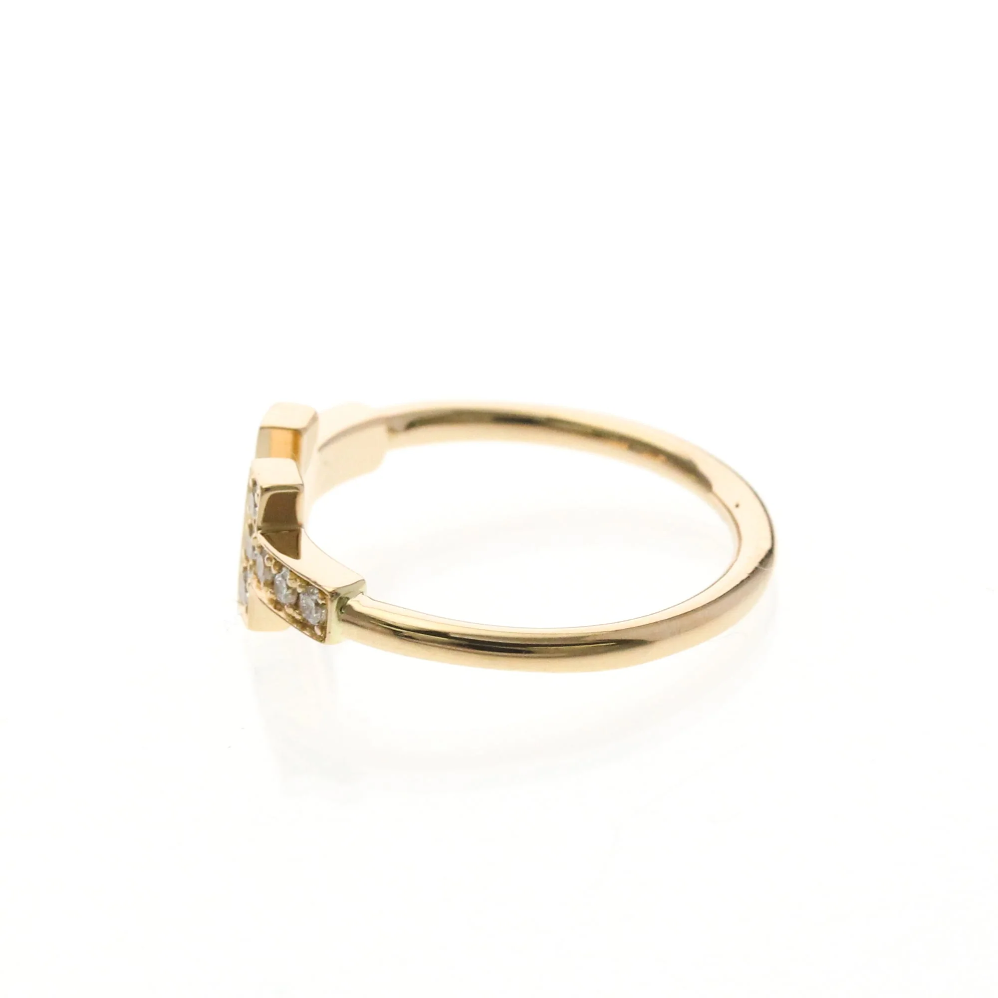 Band Ring 18K Rose Gold with Diamond - Image 2
