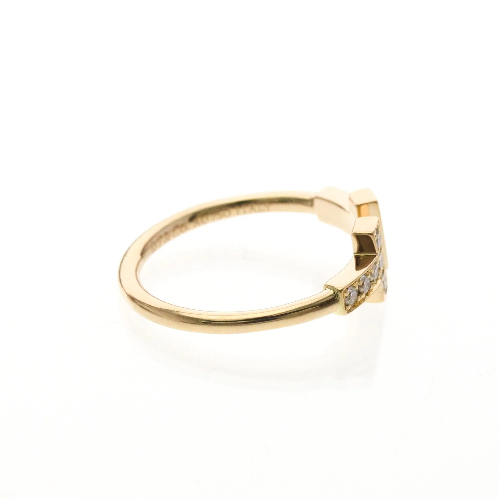 Band Ring 18K Rose Gold with Diamond - Image 4