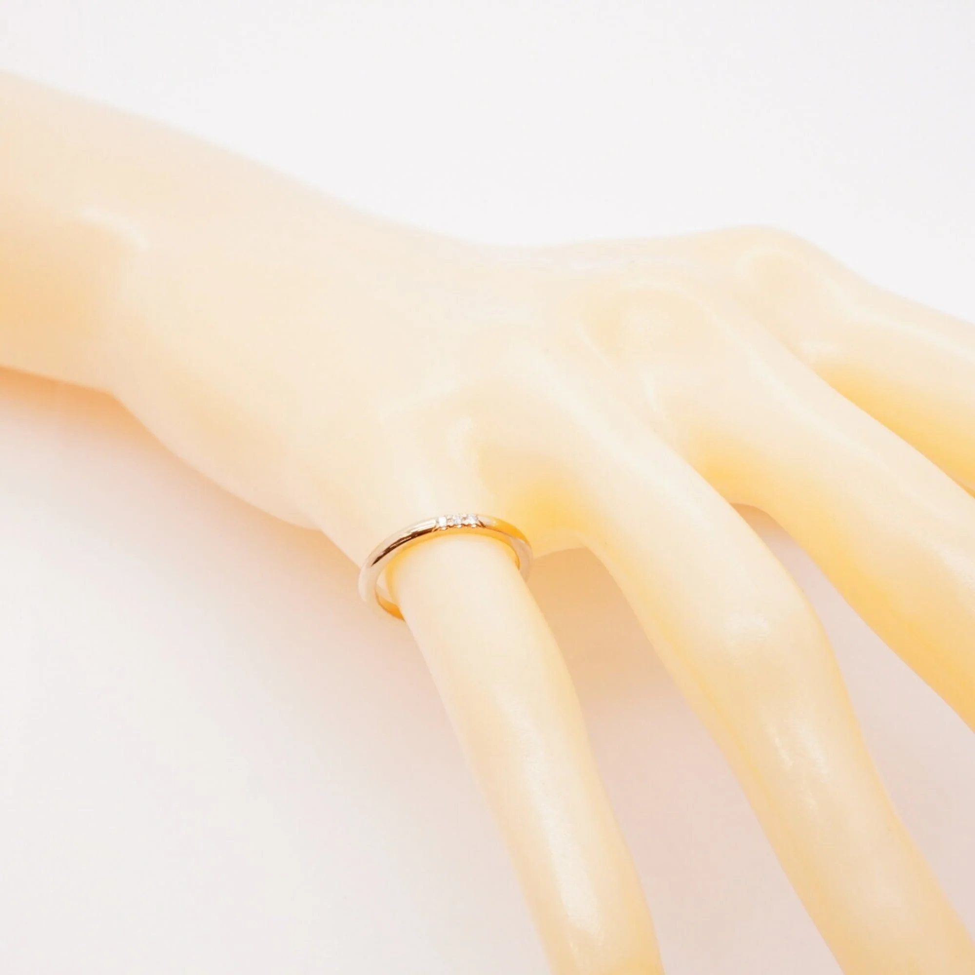 Band Ring 18K Rose Gold with Diamond - Image 6
