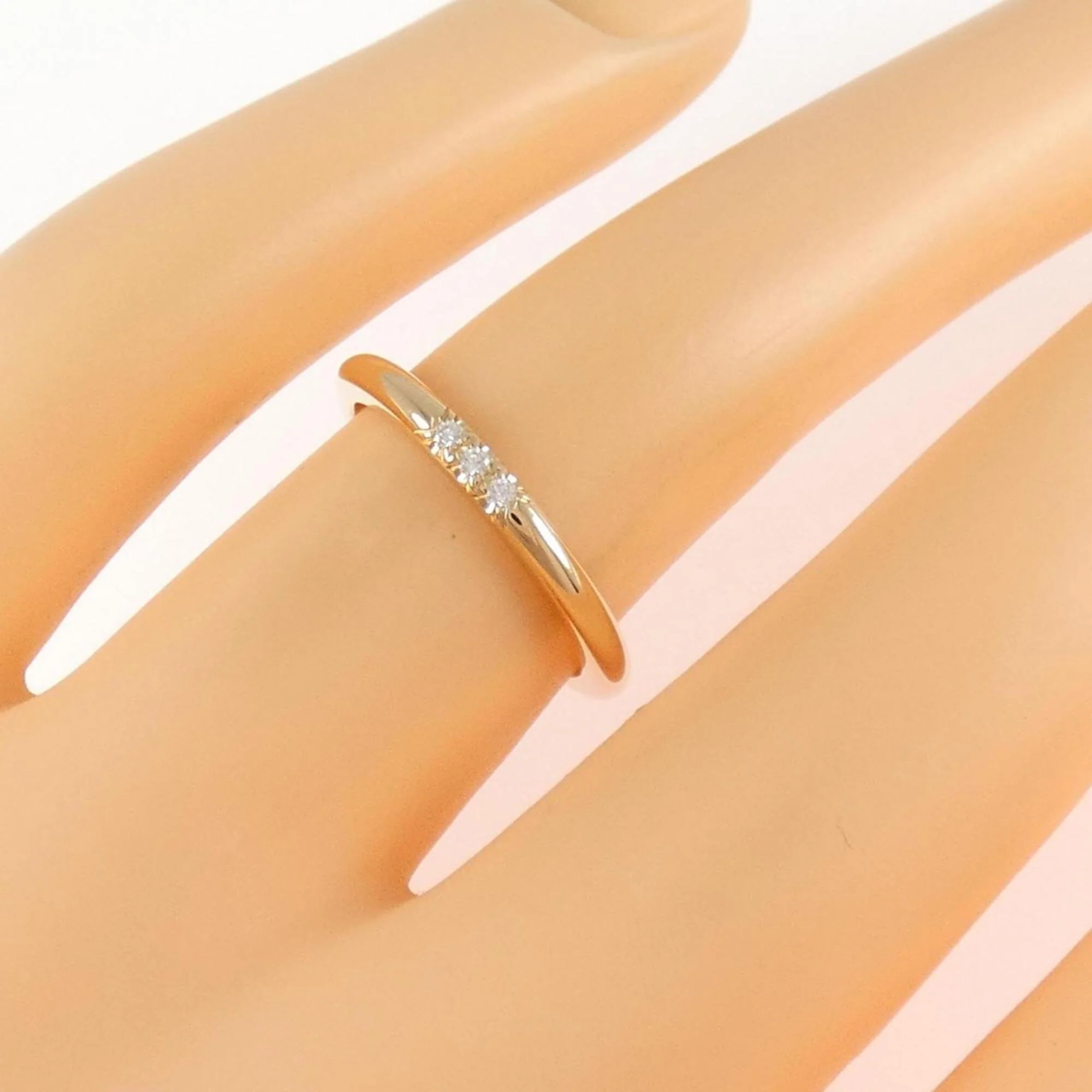 Band Ring 18K Rose Gold with Diamond - Image 5