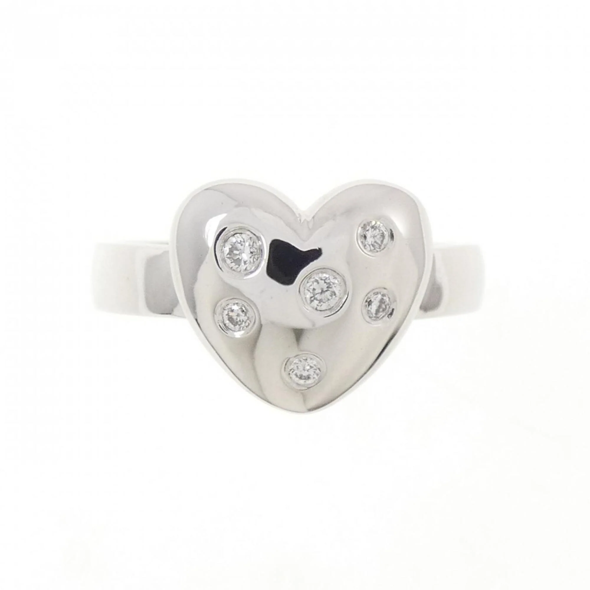 Band Ring 18K White Gold with Diamond - Image 2