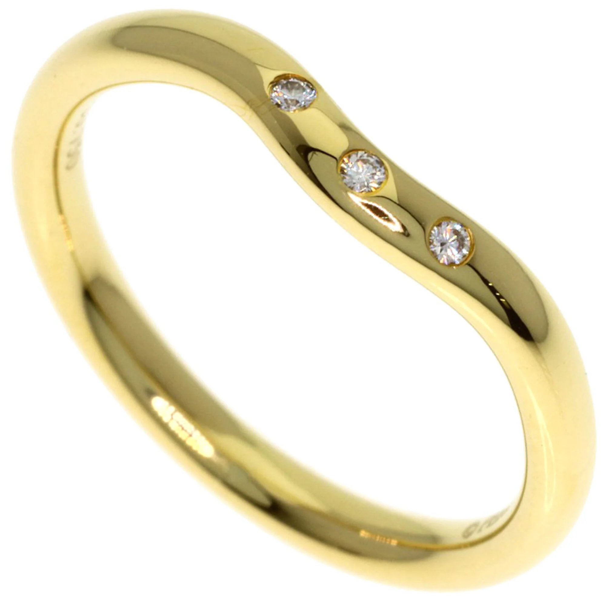 Band Ring 18K Yellow Gold and Diamond