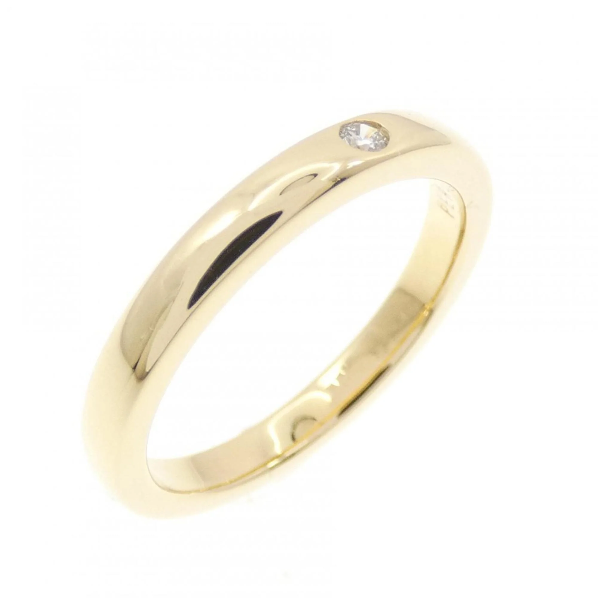 Band Ring 18K Yellow Gold with Diamond