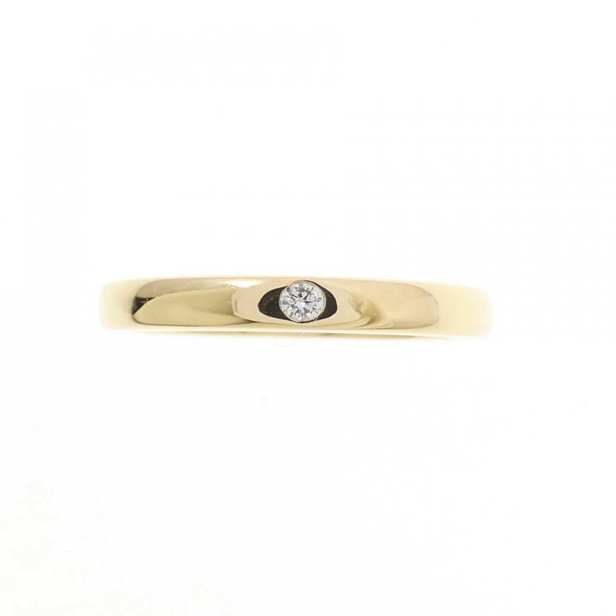 Band Ring 18K Yellow Gold with Diamond - Image 2