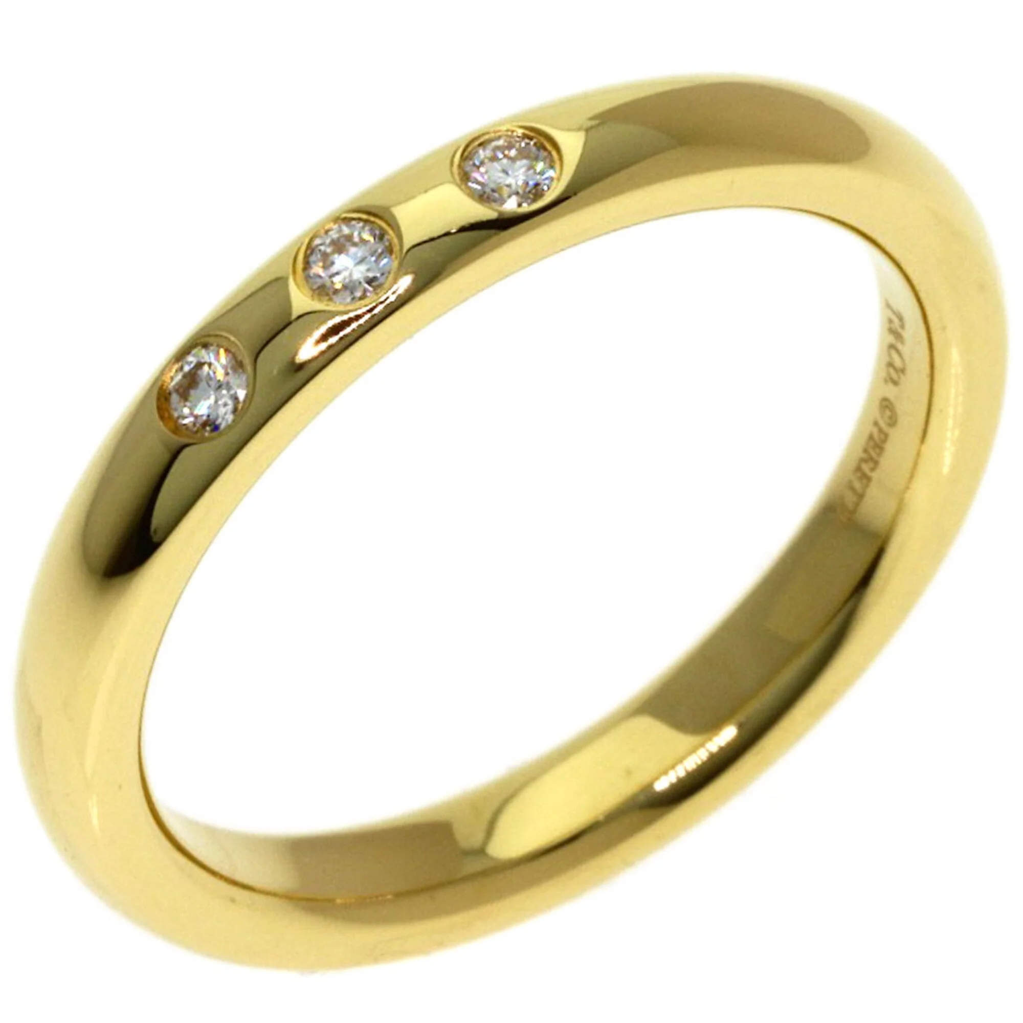 Band Ring 18K Yellow Gold with Diamond - Image 2